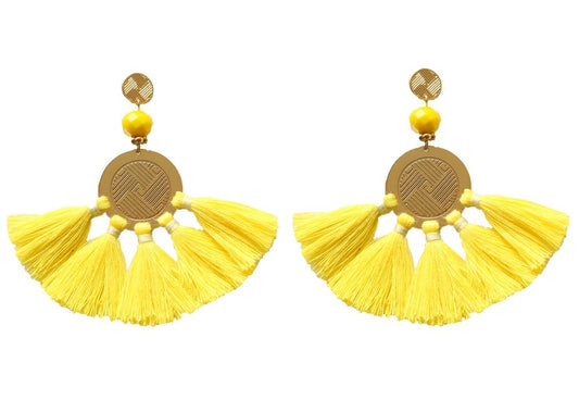 Sol Tassel Earring - Yellow