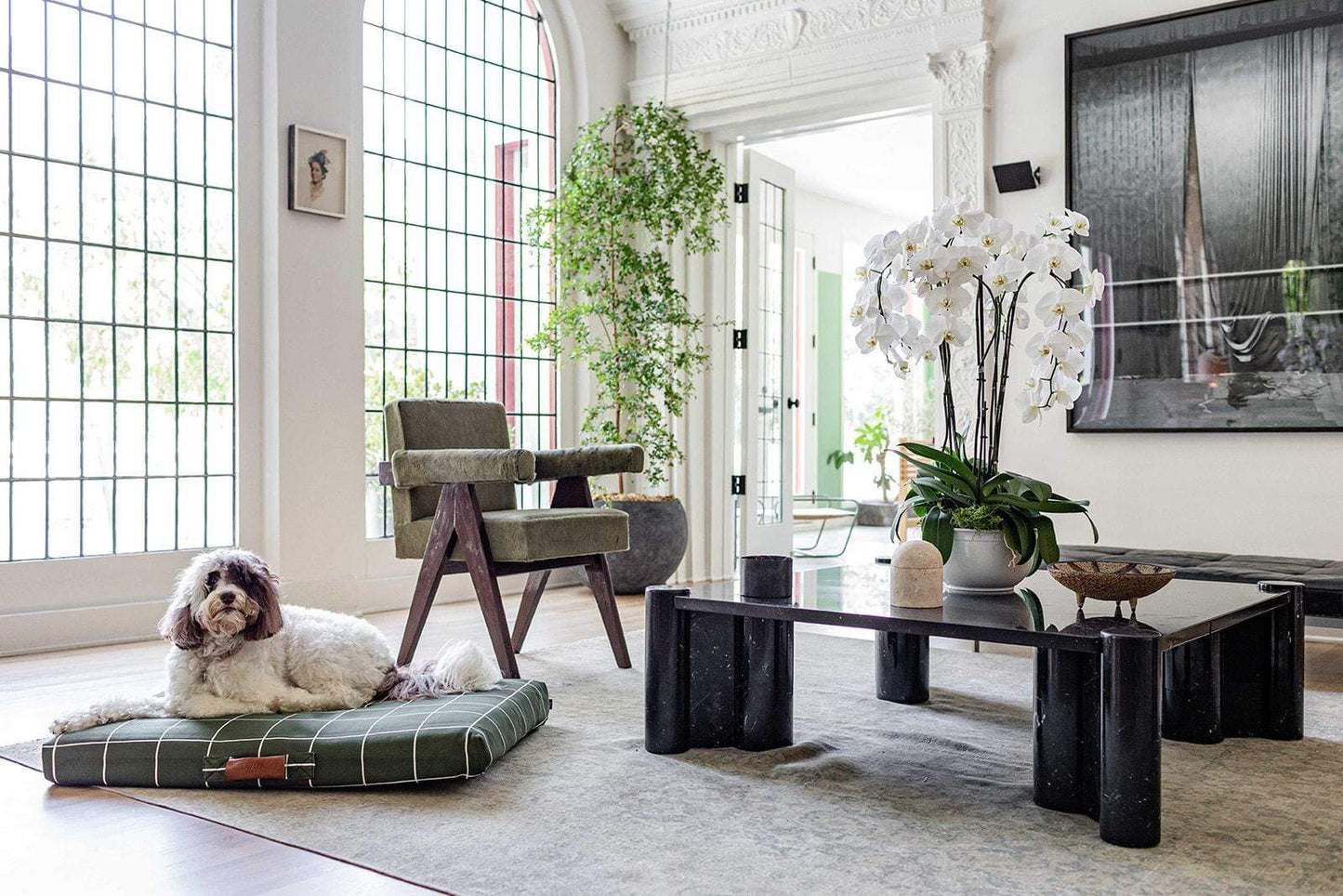 Hunter Green Grid | Dog Bed or Bed Cover