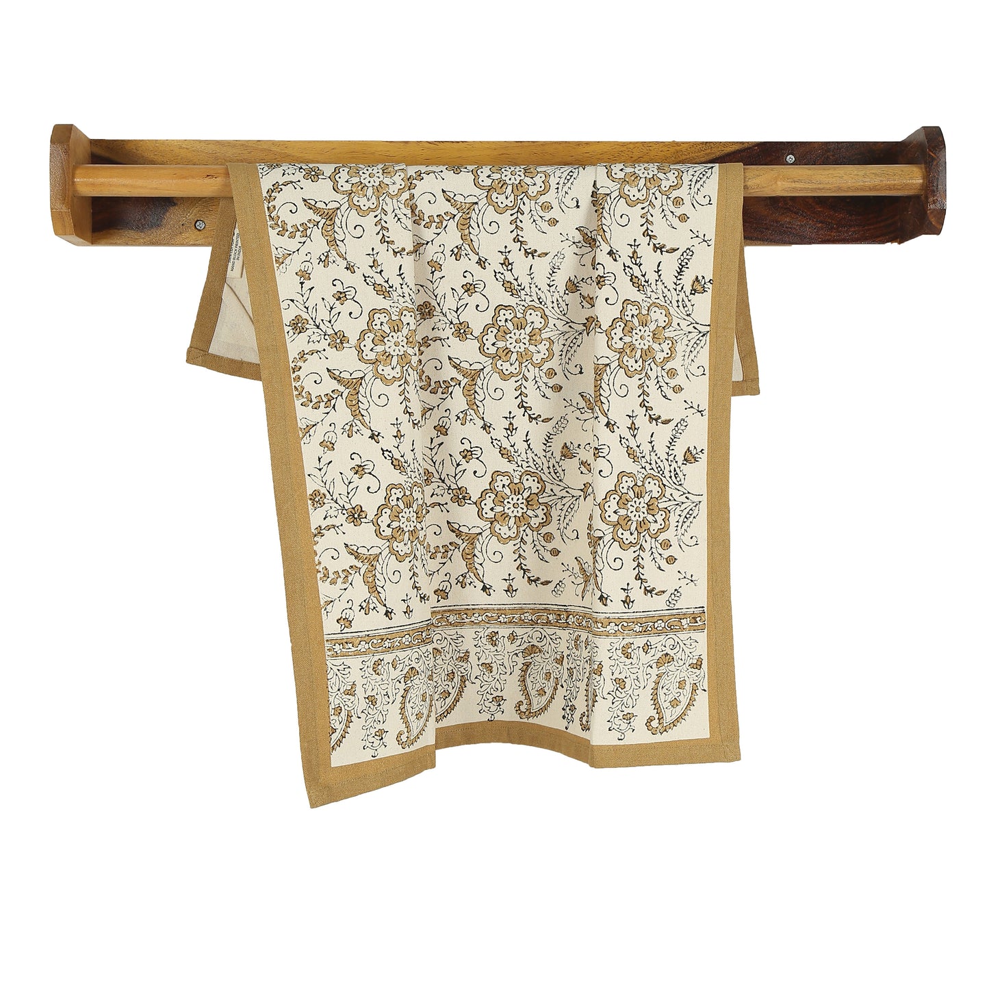 STREAMLINE - Set of 2. Hand Block Printed Kitchen Towels - Cotton - Fair Trade - Artisan Made