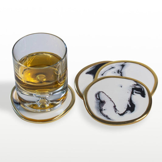 Bianco Nero Coaster Set/4