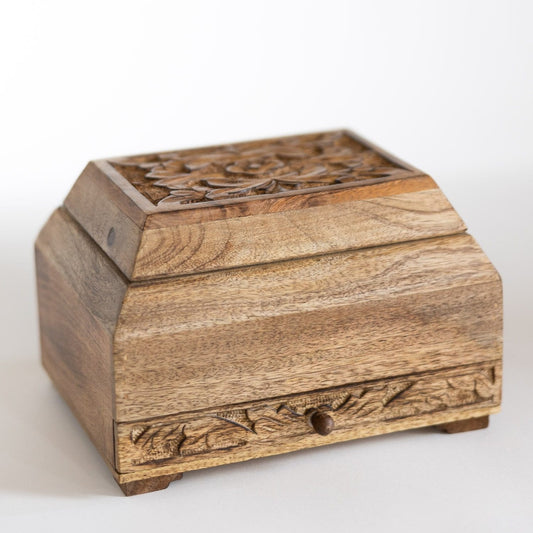 Phoolon Mango Wood Jewelry Box