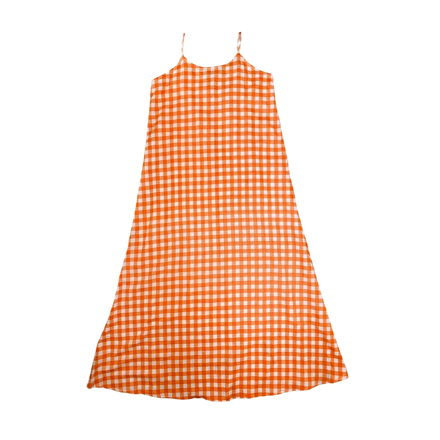 Maya Dress in Gingham Orange