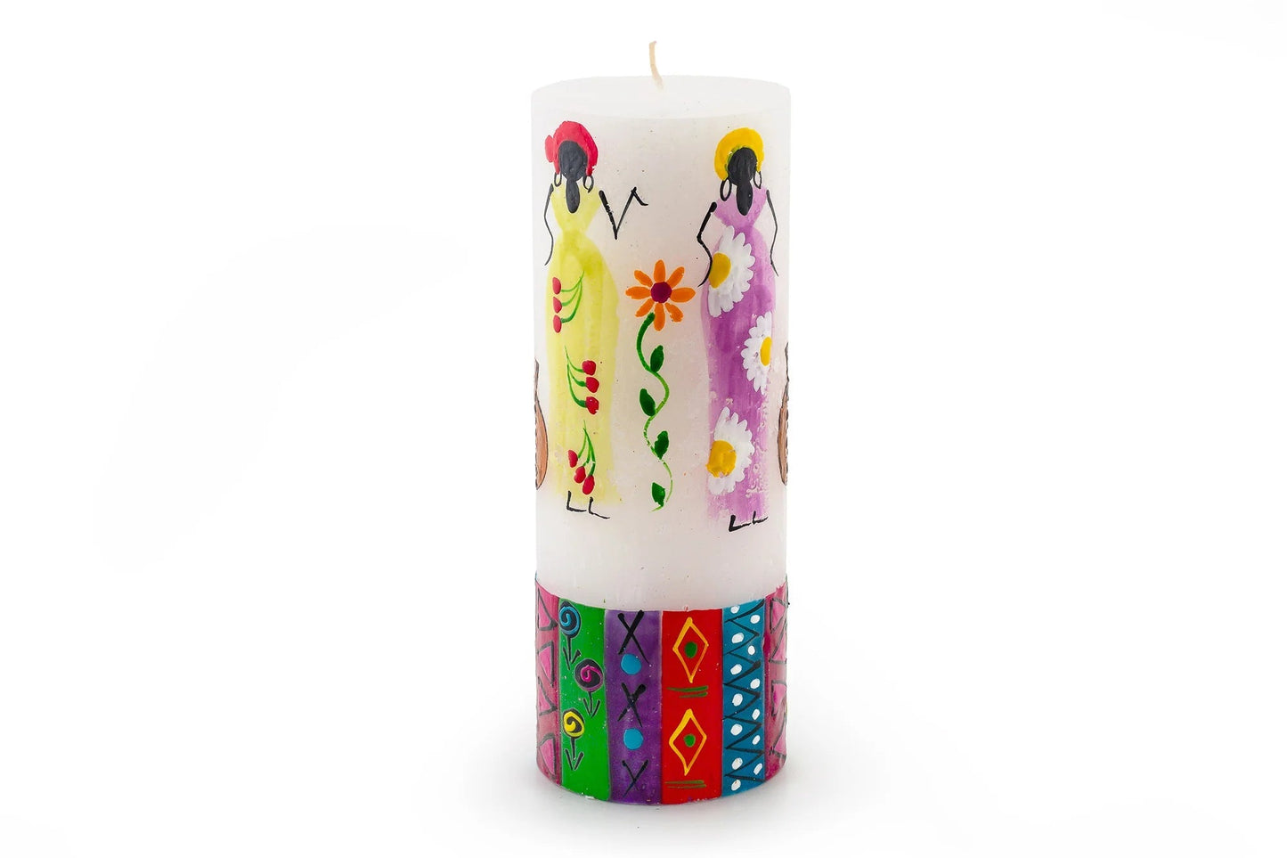 African Ladies Painted Candles