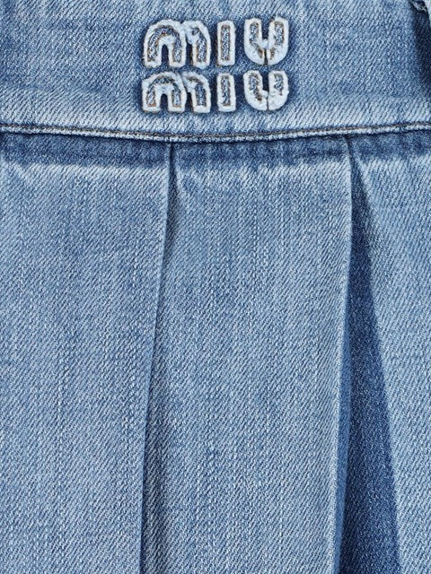 Miu Miu Women Denim Midi Skirt
