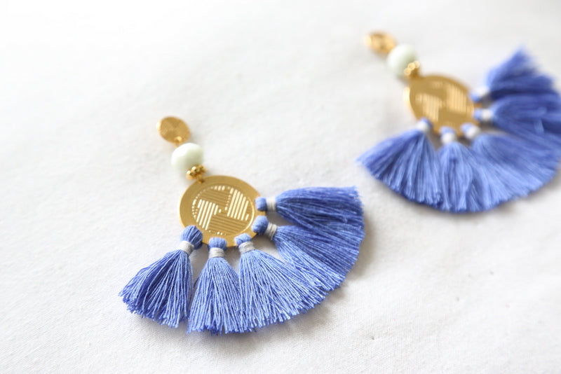 Sol Tassel Earring - Periwinkle