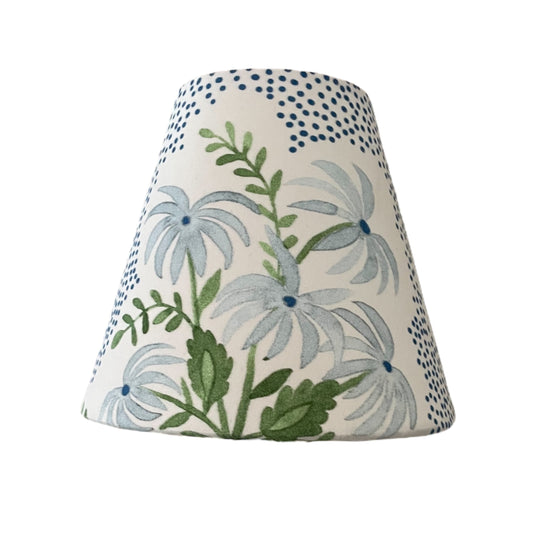 Blue Floral Sconce Shade in Pearl's Bouquet