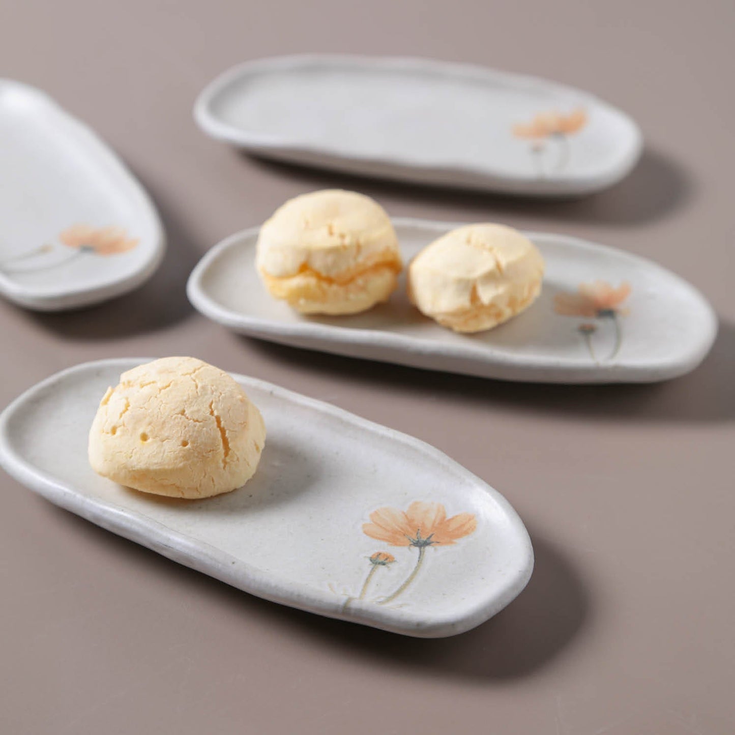 Shallow Organic Oval Platter Mini Set of 4