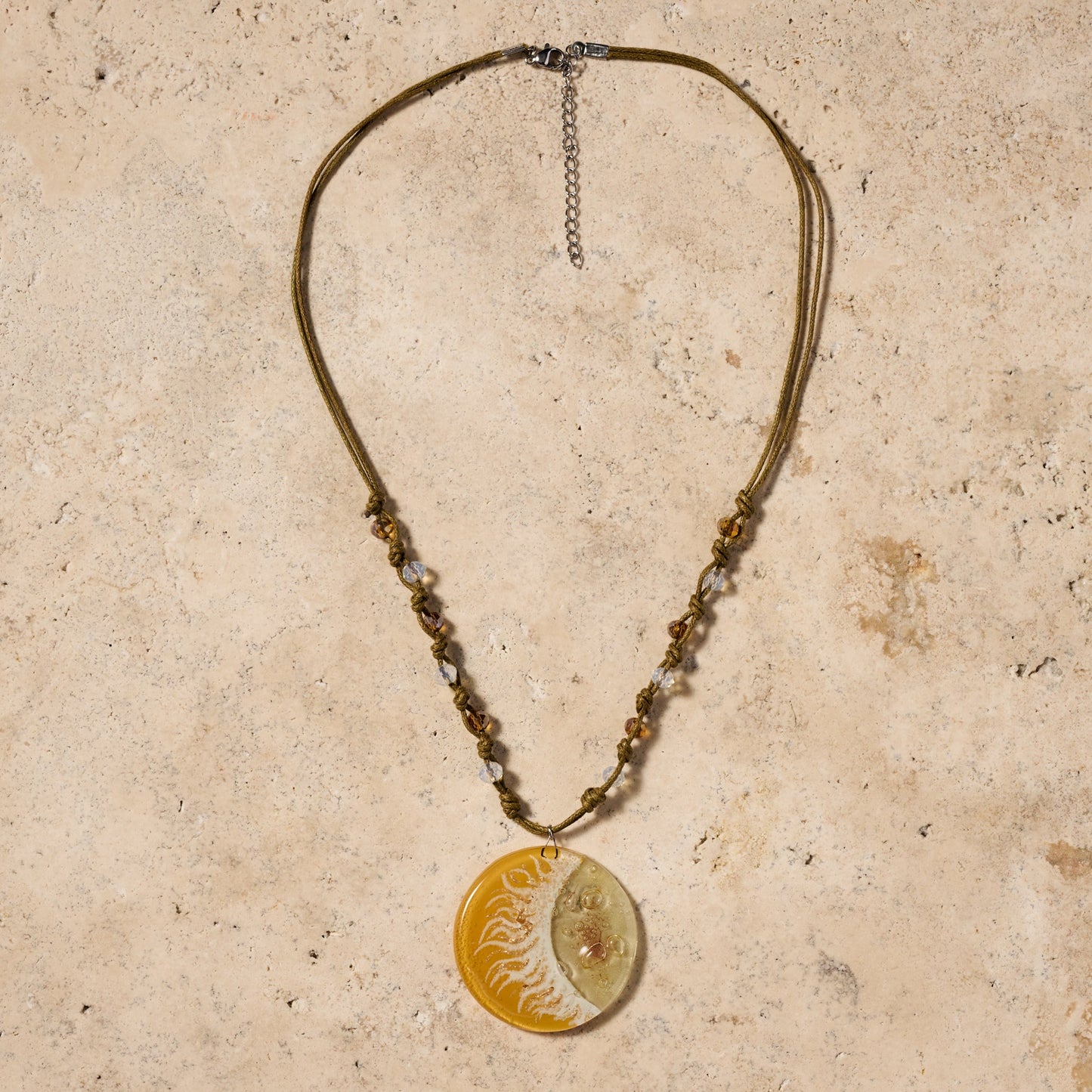 Verano Sunrise Glass Pendant Necklace
