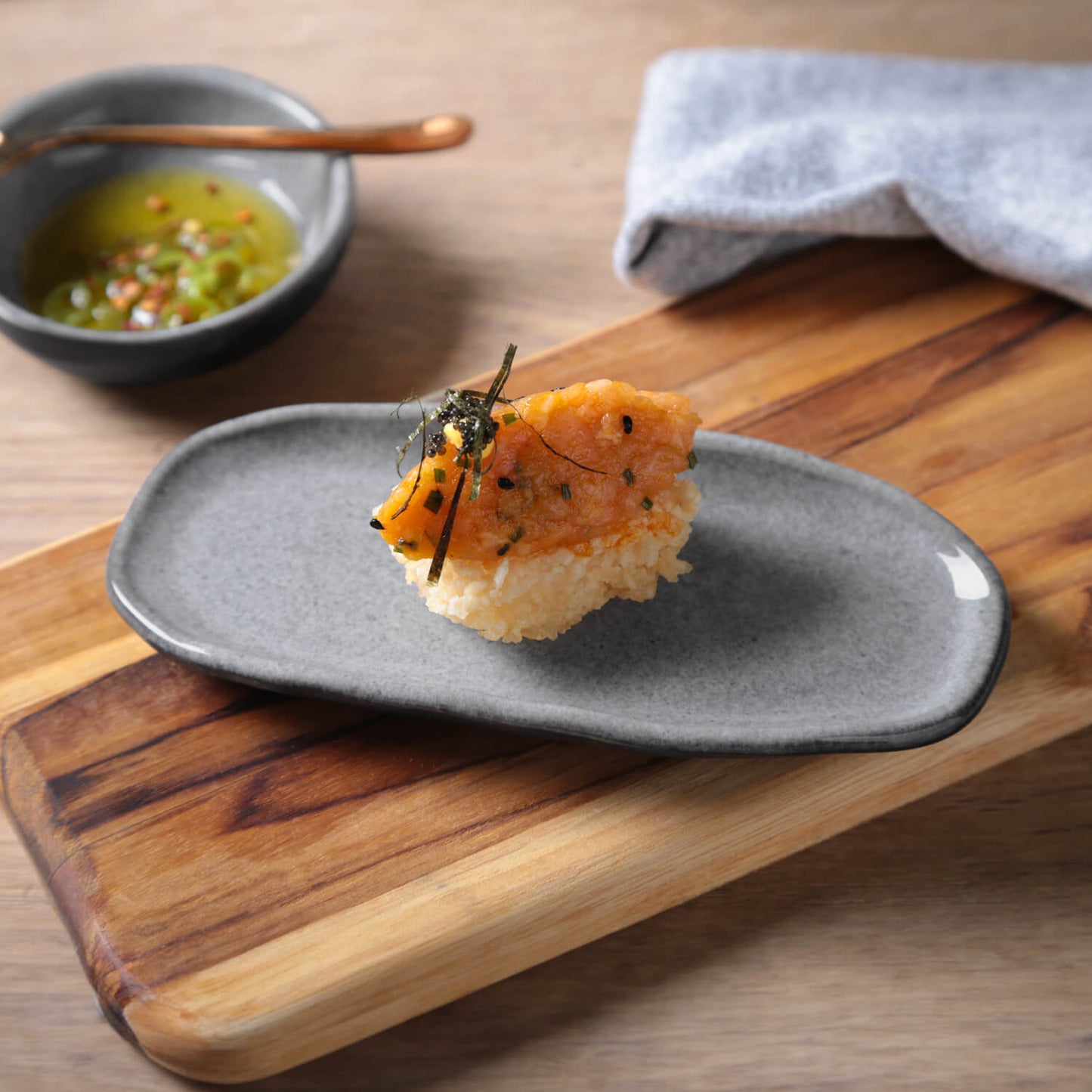 Shallow Organic Oval Platter Mini Set of 4