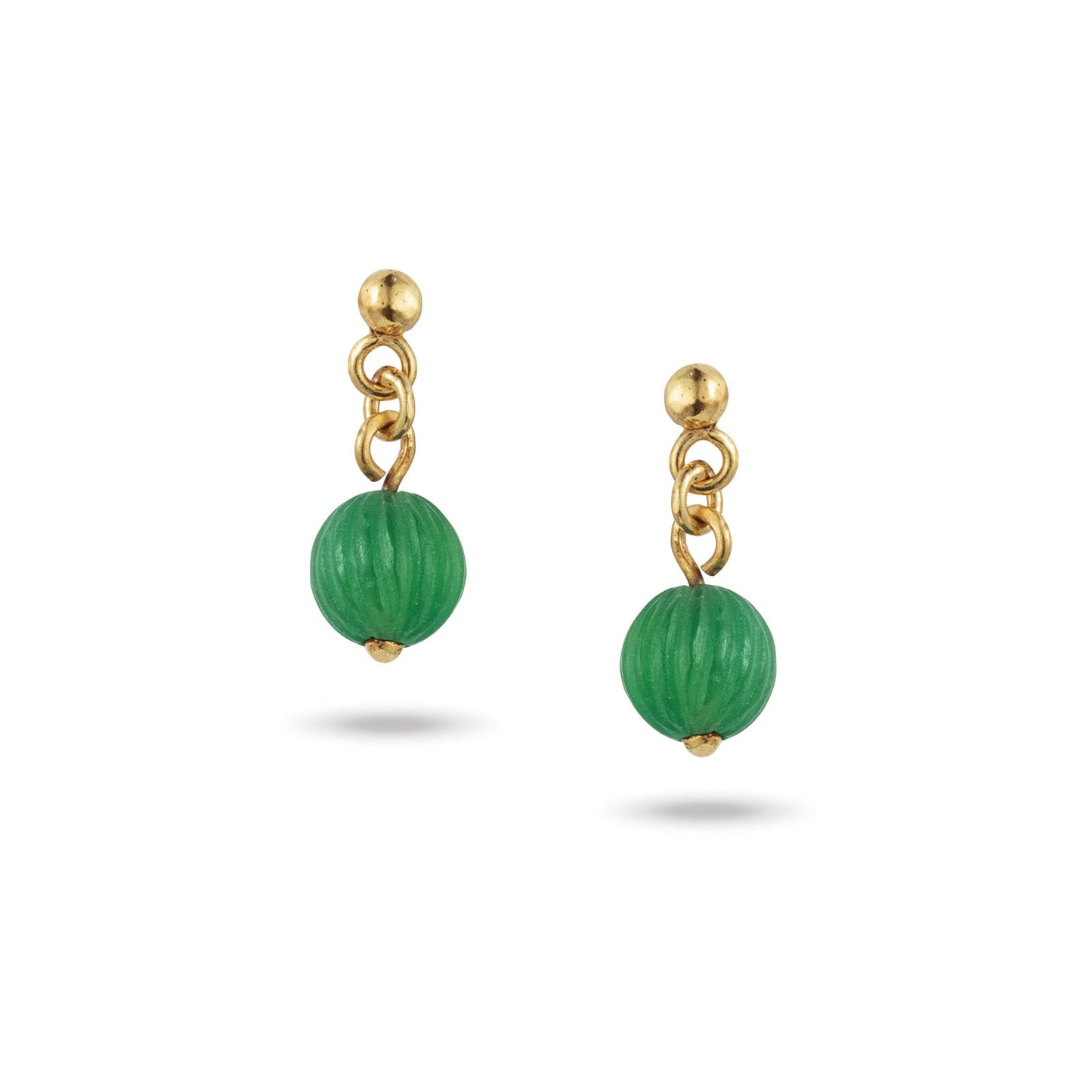 Nariman Drop Earrings - Green Onyx