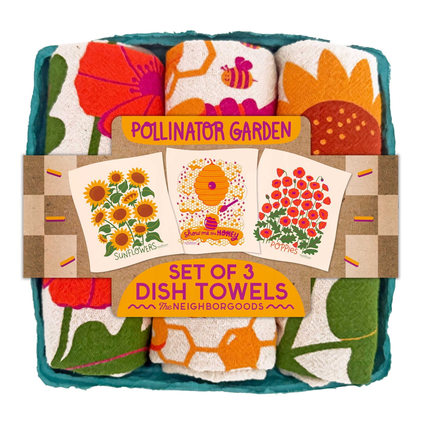 Pollinator Garden - Dish Towel Set of 3