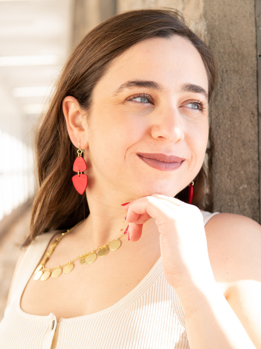 Modern Poppy Dangle Earrings