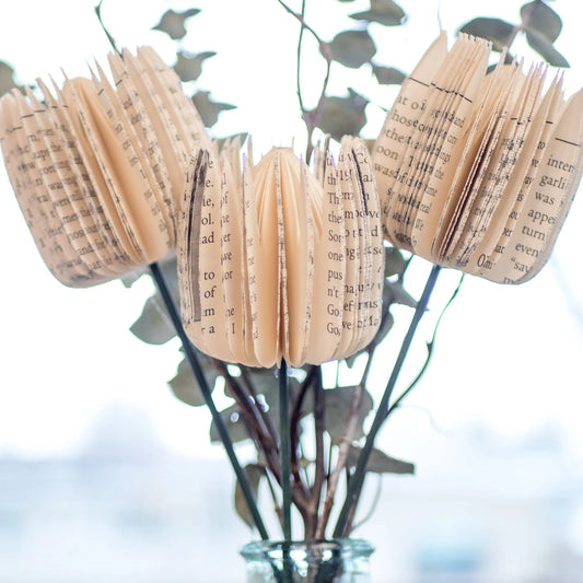 Book Flower Stems-Set of 3