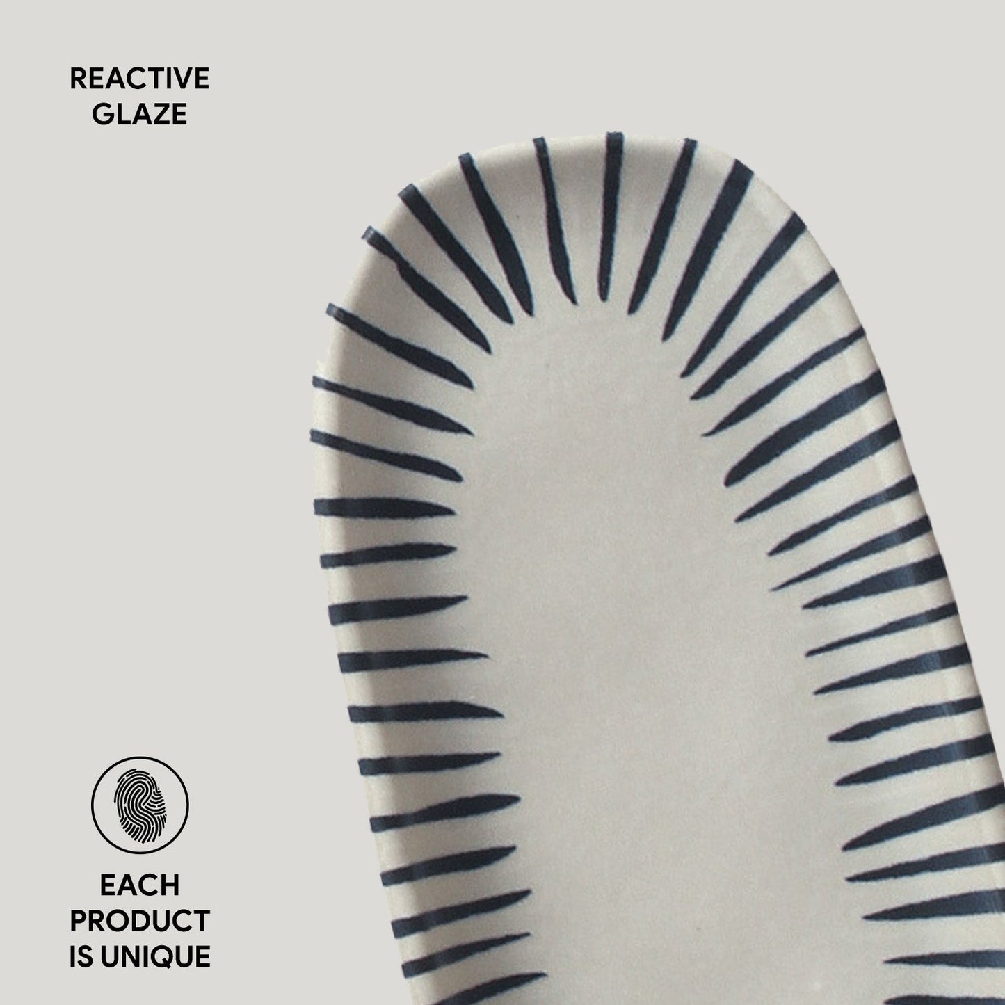 Shallow Organic Oval Platter Mini Set of 4