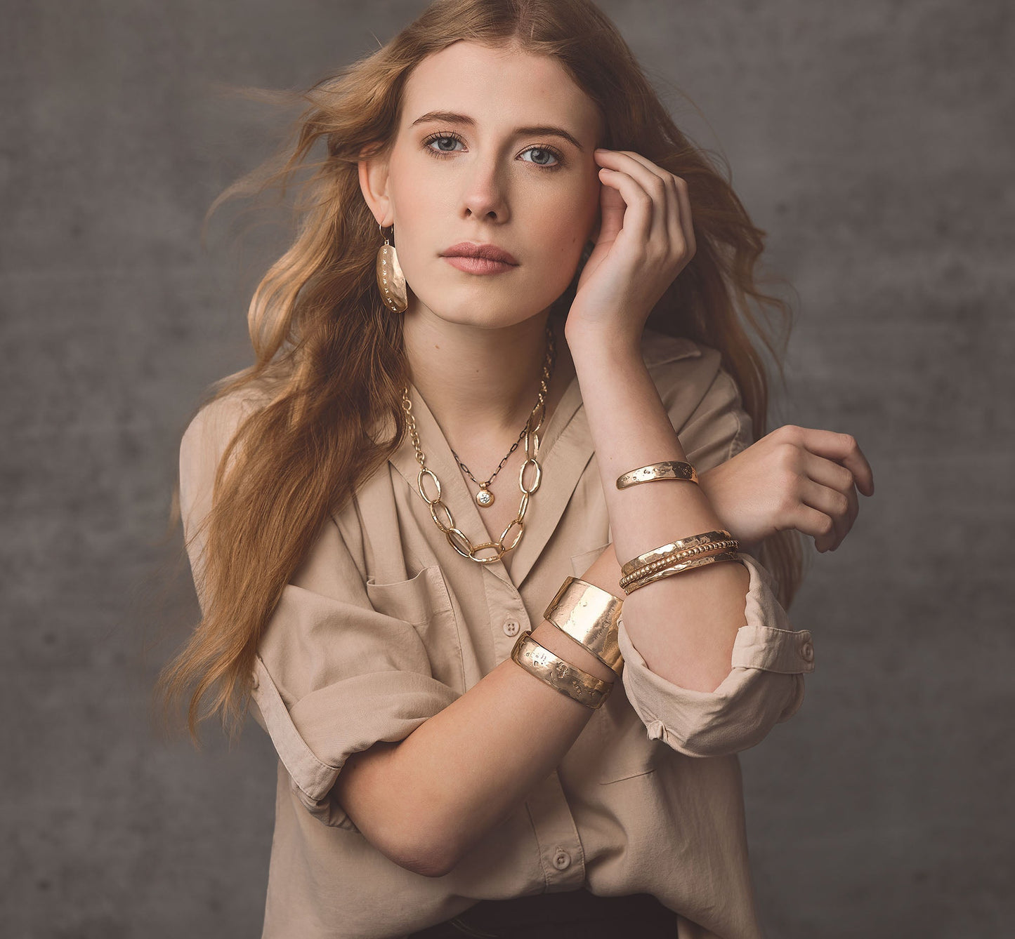 Droplet Bronze Bangle