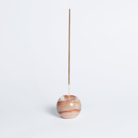 Gemstone sphere incense holder - Onyx Crema