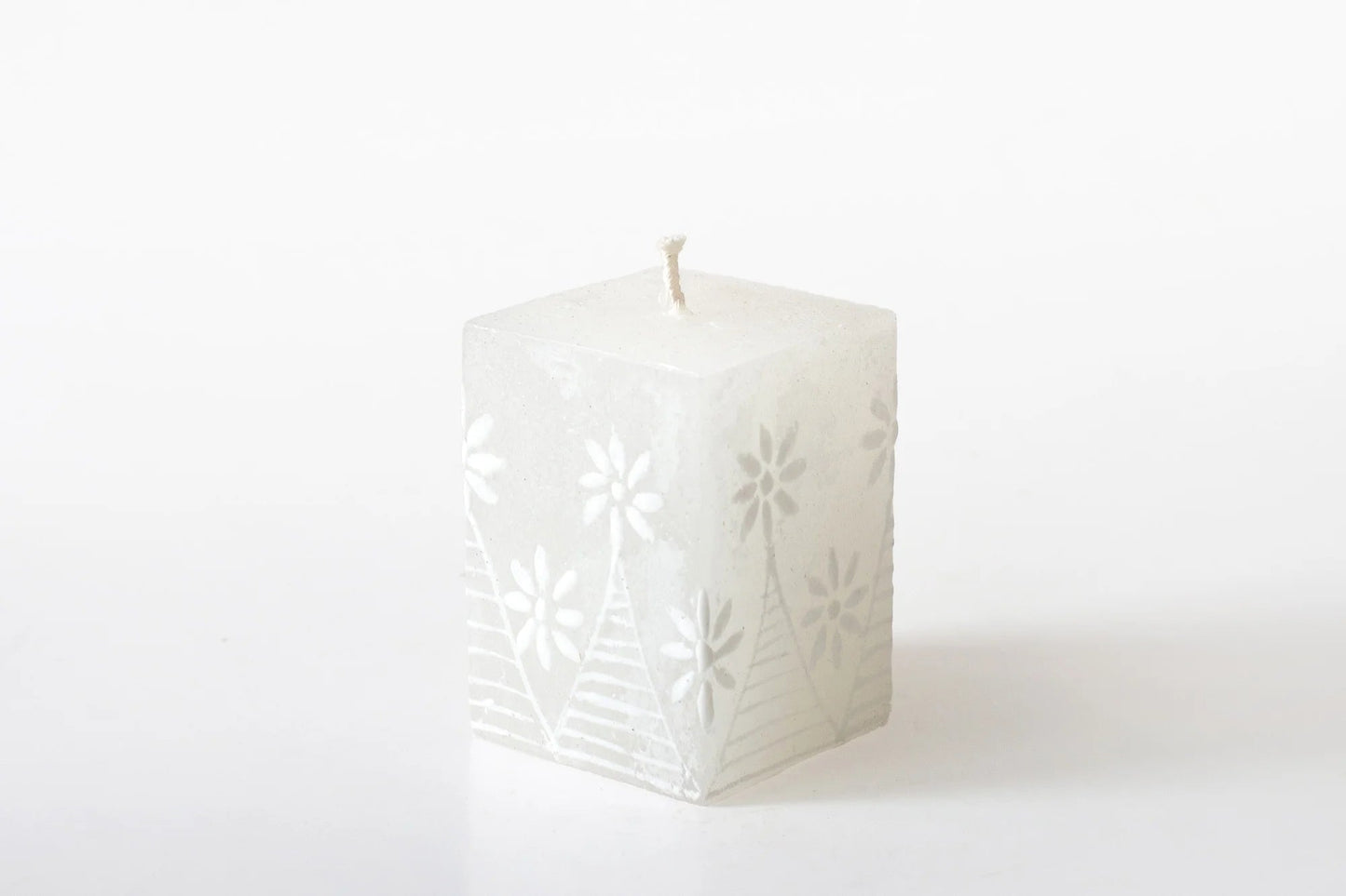 White on White Painted Candles