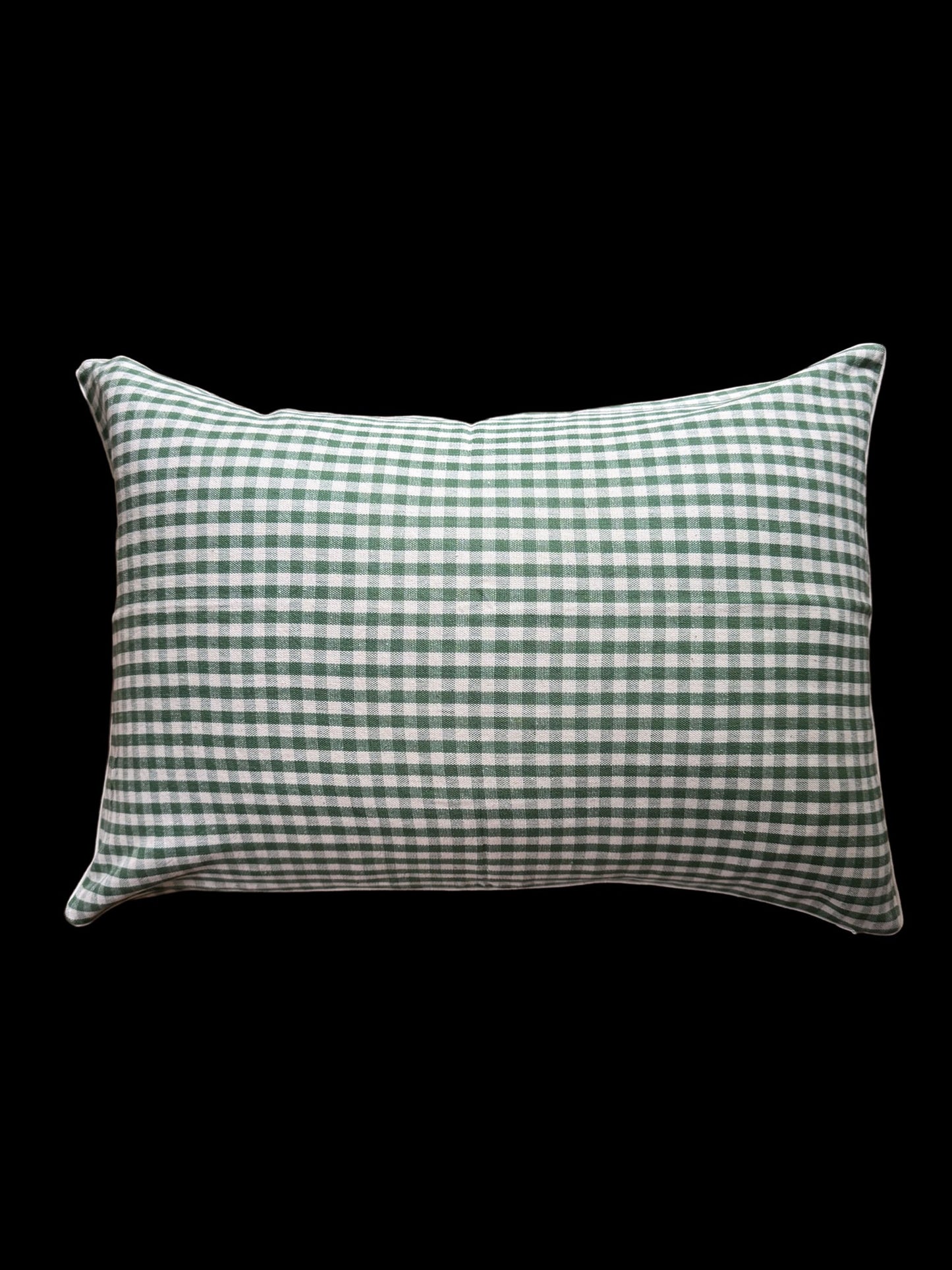 Olive Gingham Pillow Cover