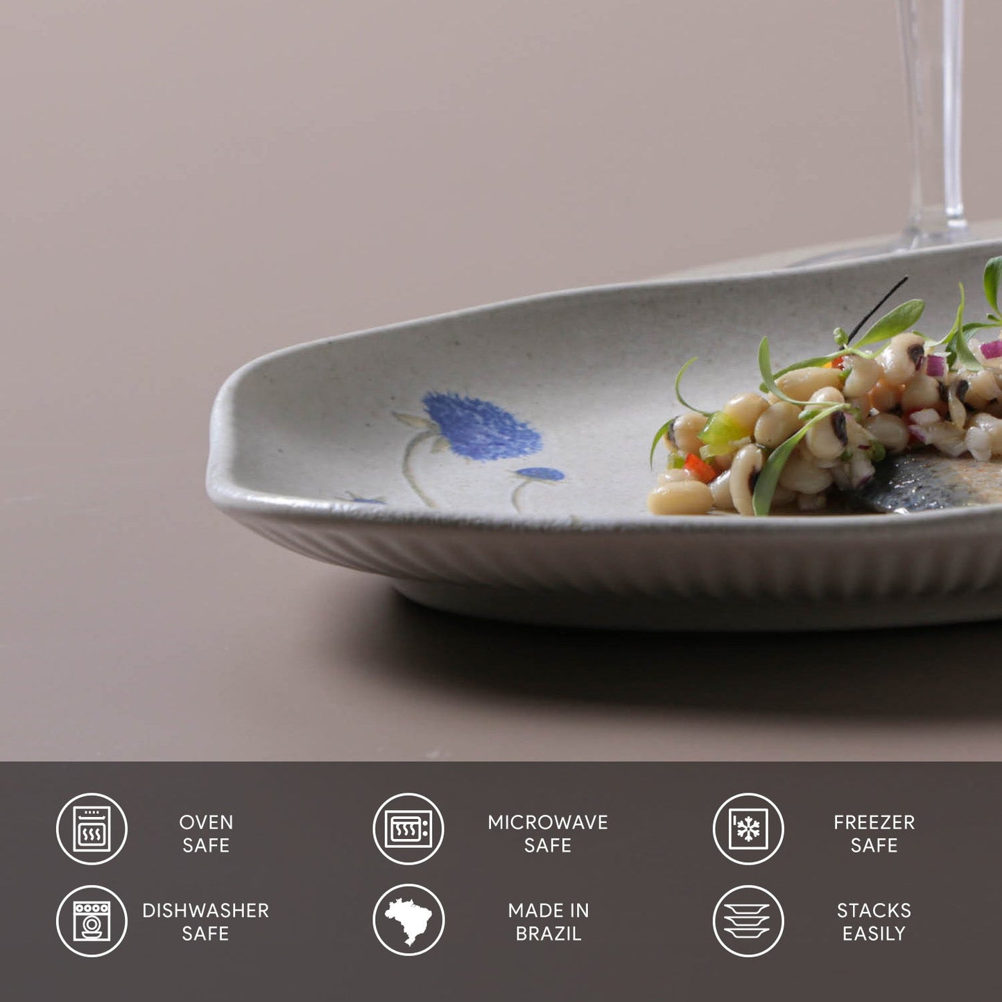 Shallow Bio Oval Platter Medium Set of 4