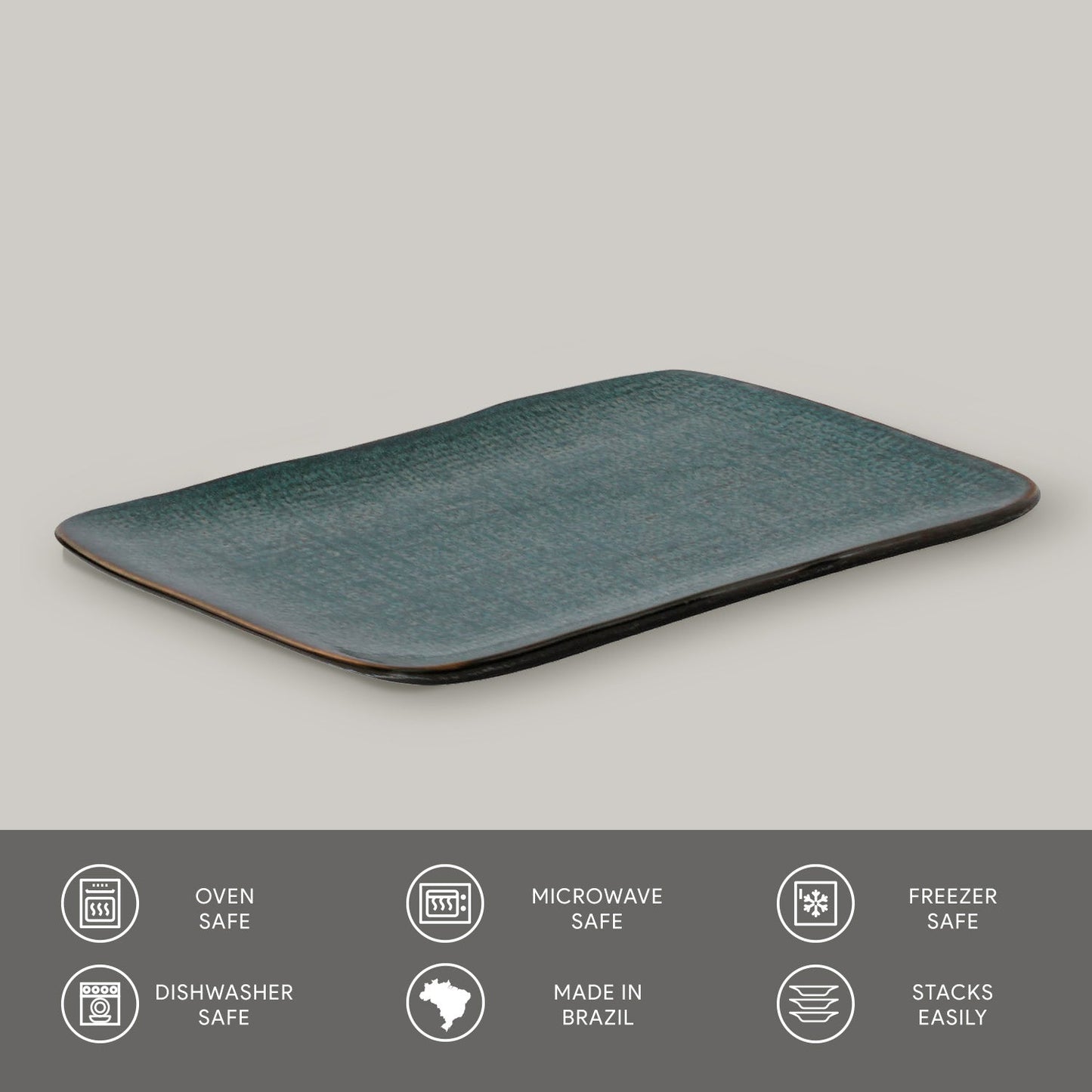 Rectangular Platter Juta Medium Set of 4