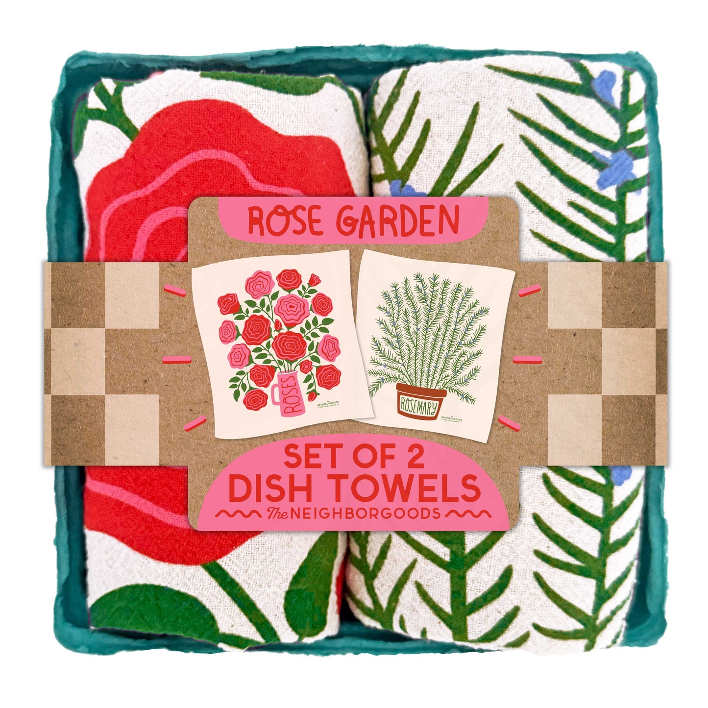 Rose Garden - Dish Towel Set of 2
