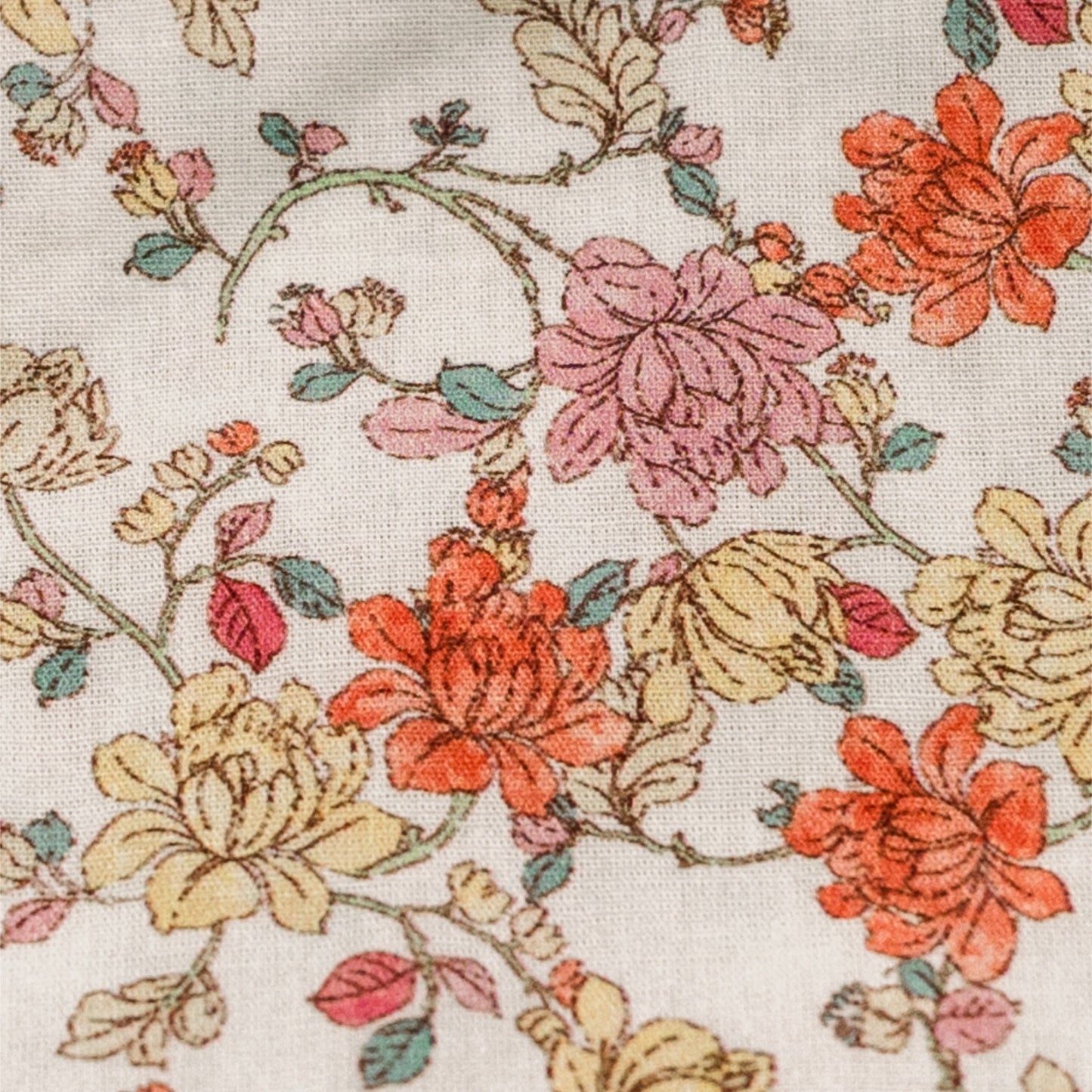 Midsummer Vine | Timeless Floral Ruffle Zipper Pouch