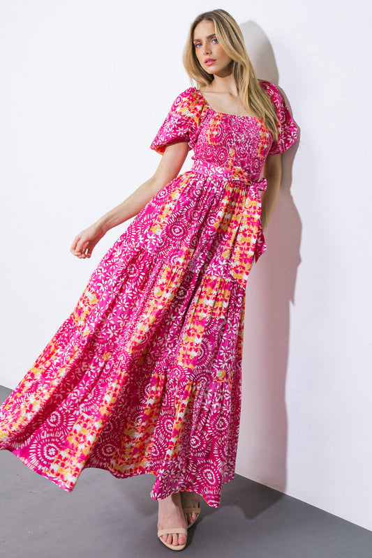 A LEAP OF FAITH WOVEN MAXI DRESS