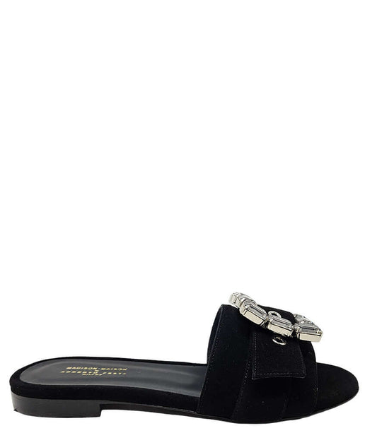Madison Maison Fade Collection Jeweled Buckle Suede Sandal Limited Edition Exclusive
