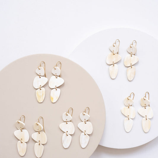 Stacked Stone Earrings