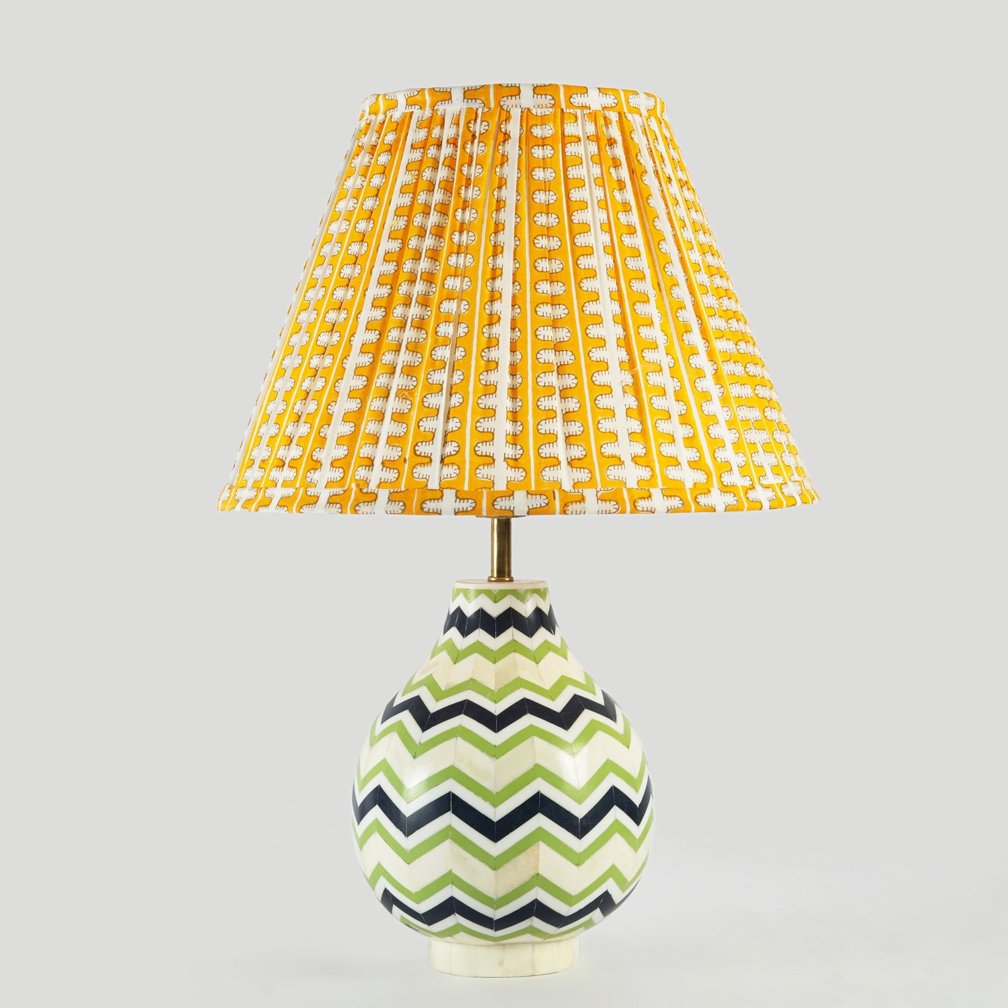 Meadow Striped Handblocked Lampshade