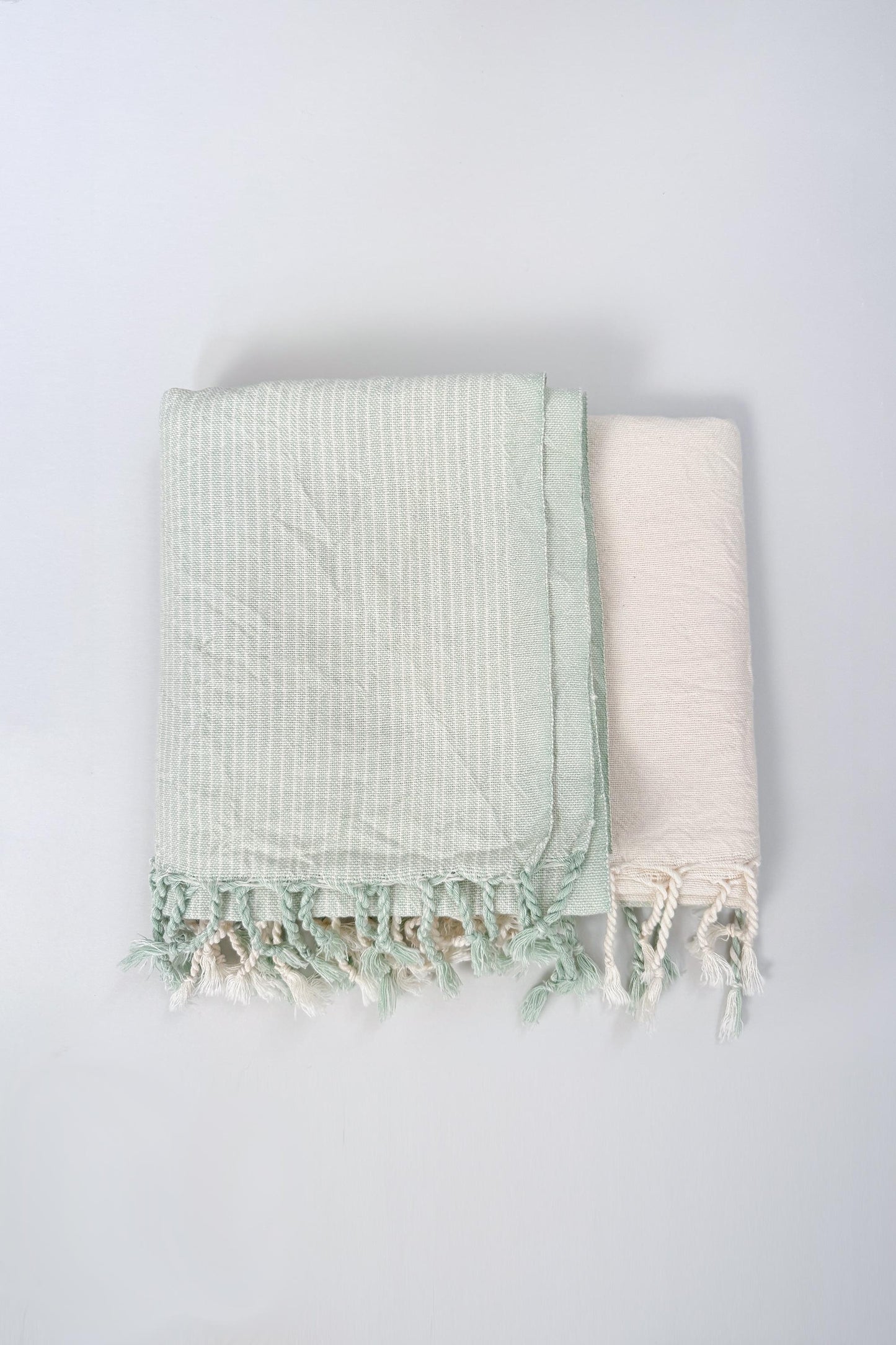 Sage Ivory Tonal Towel