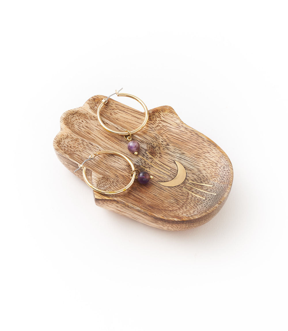 Drishti Hamsa Trinket Dish - Brass inlay