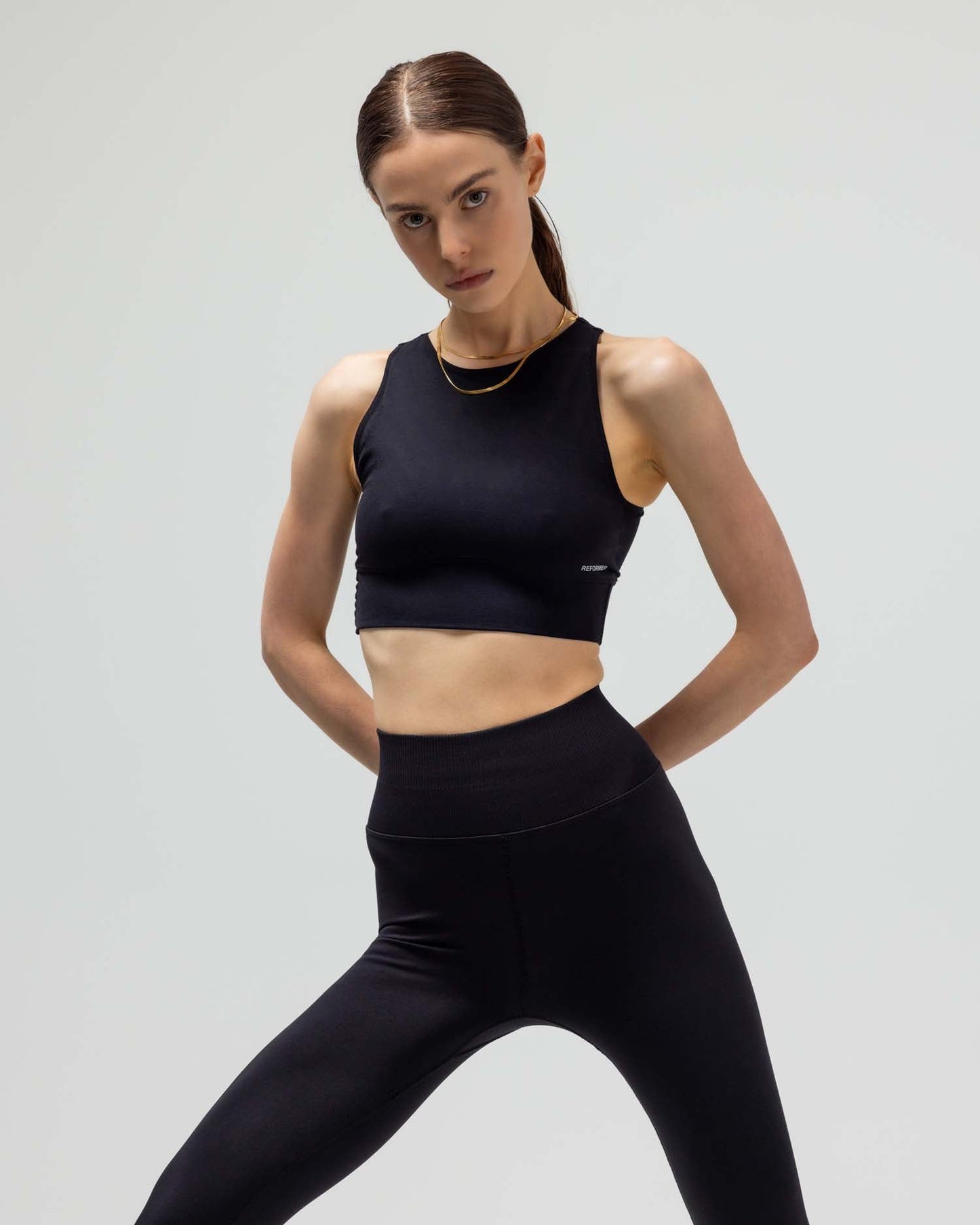 THE JERSEY KEYHOLE SPORTS BRA W/FUSED WAIST BAND