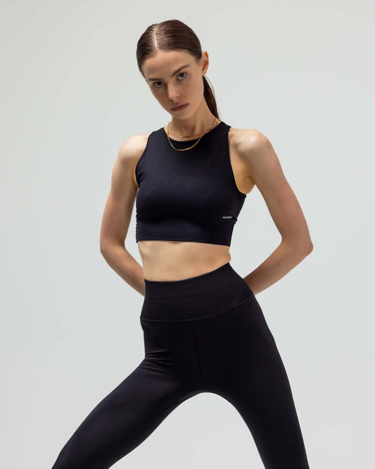 THE JERSEY KEYHOLE SPORTS BRA W/FUSED WAIST BAND