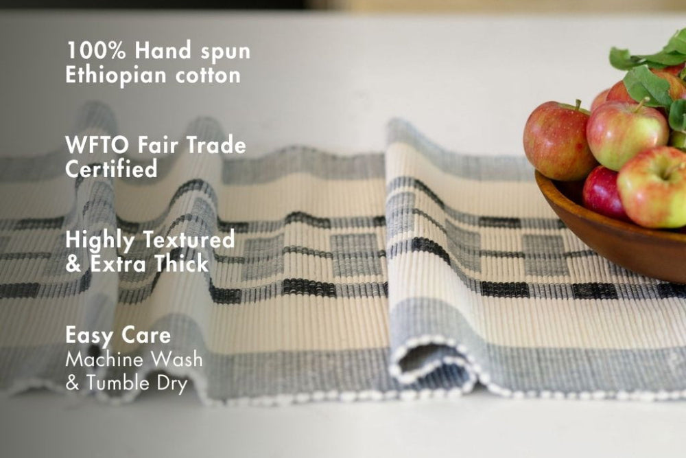 Gonder Handwoven Ethiopian Cotton Table Runner