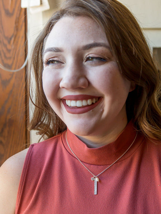 Hammered Trinkets Necklace - Sterling Silver