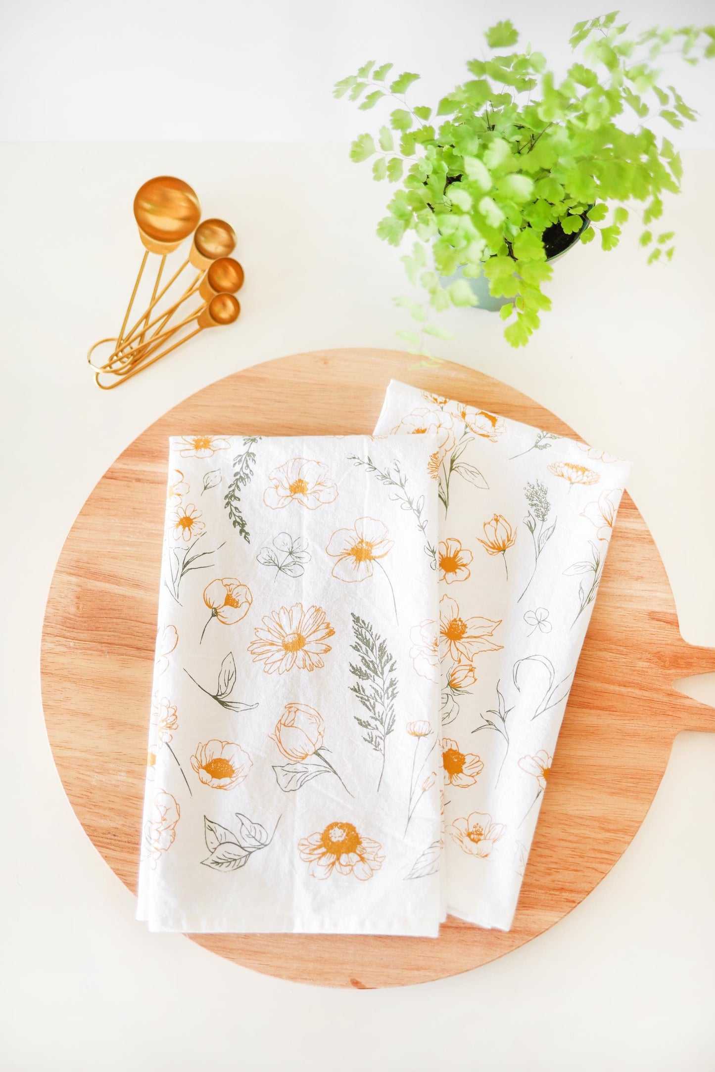 Flower Garden Tea Towel