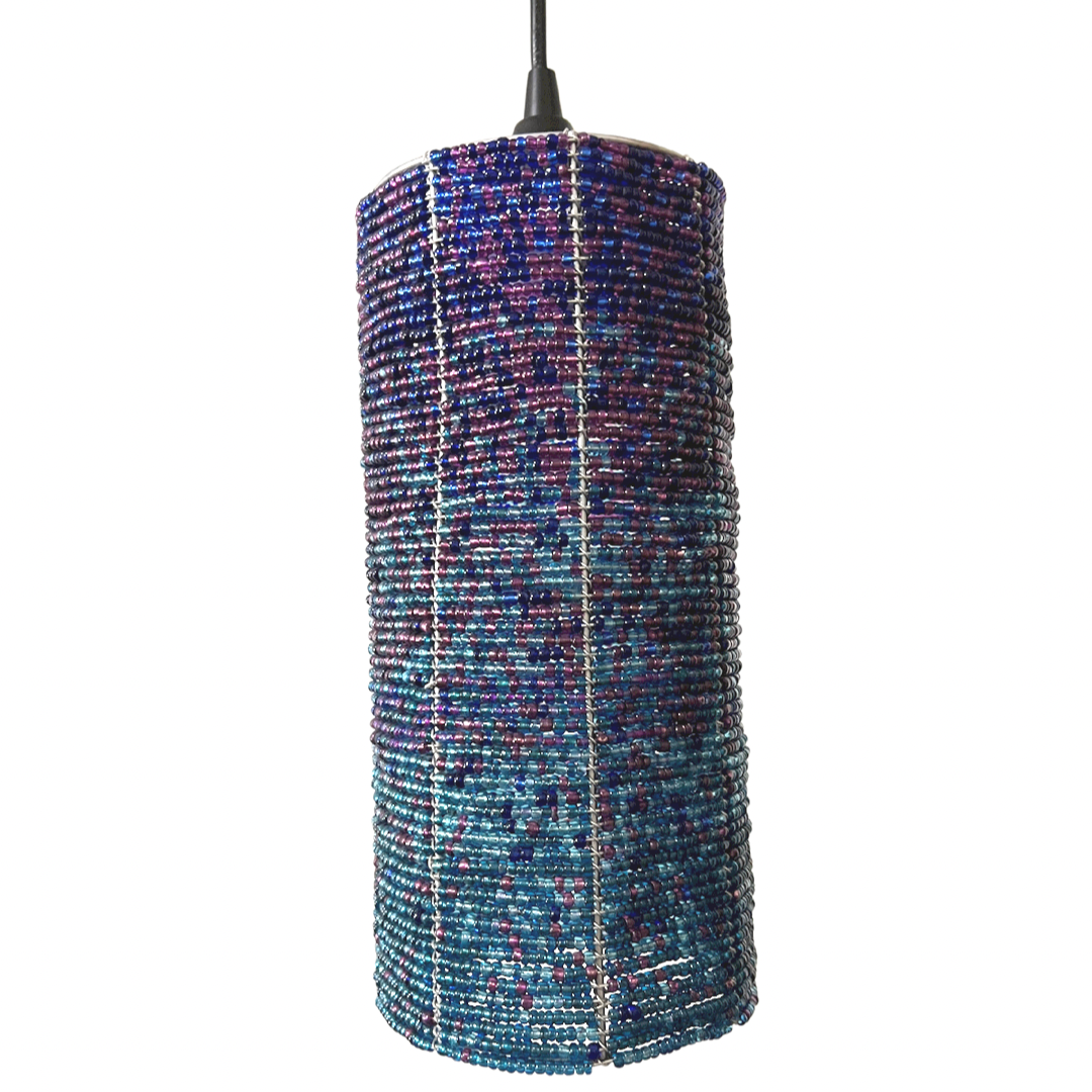 Blue Cylinder Pendant Light