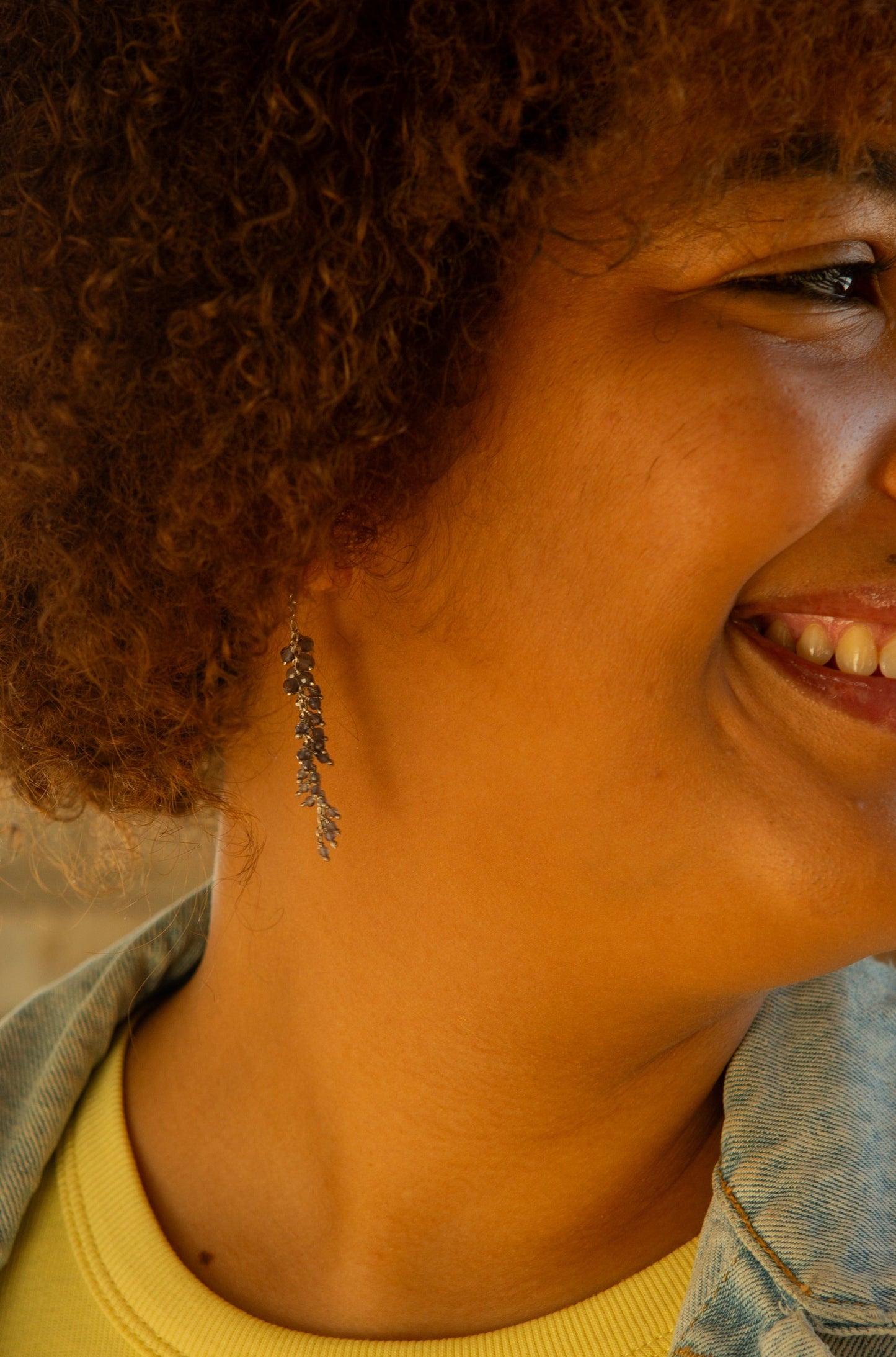 Iolite Cluster Earrings