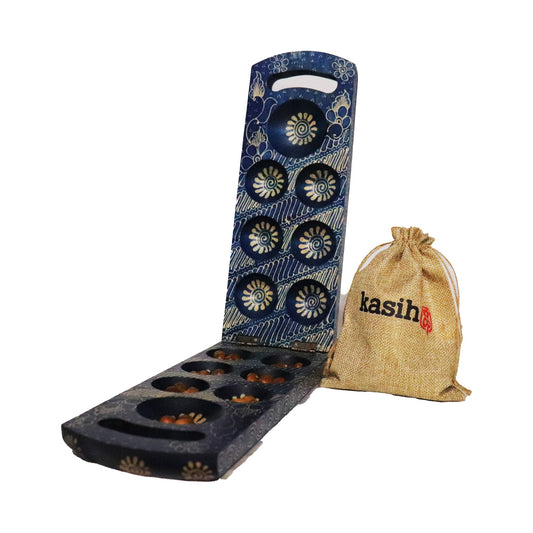 Mancala Wood Dakon Folding Congklak Board Game Games, DKN010