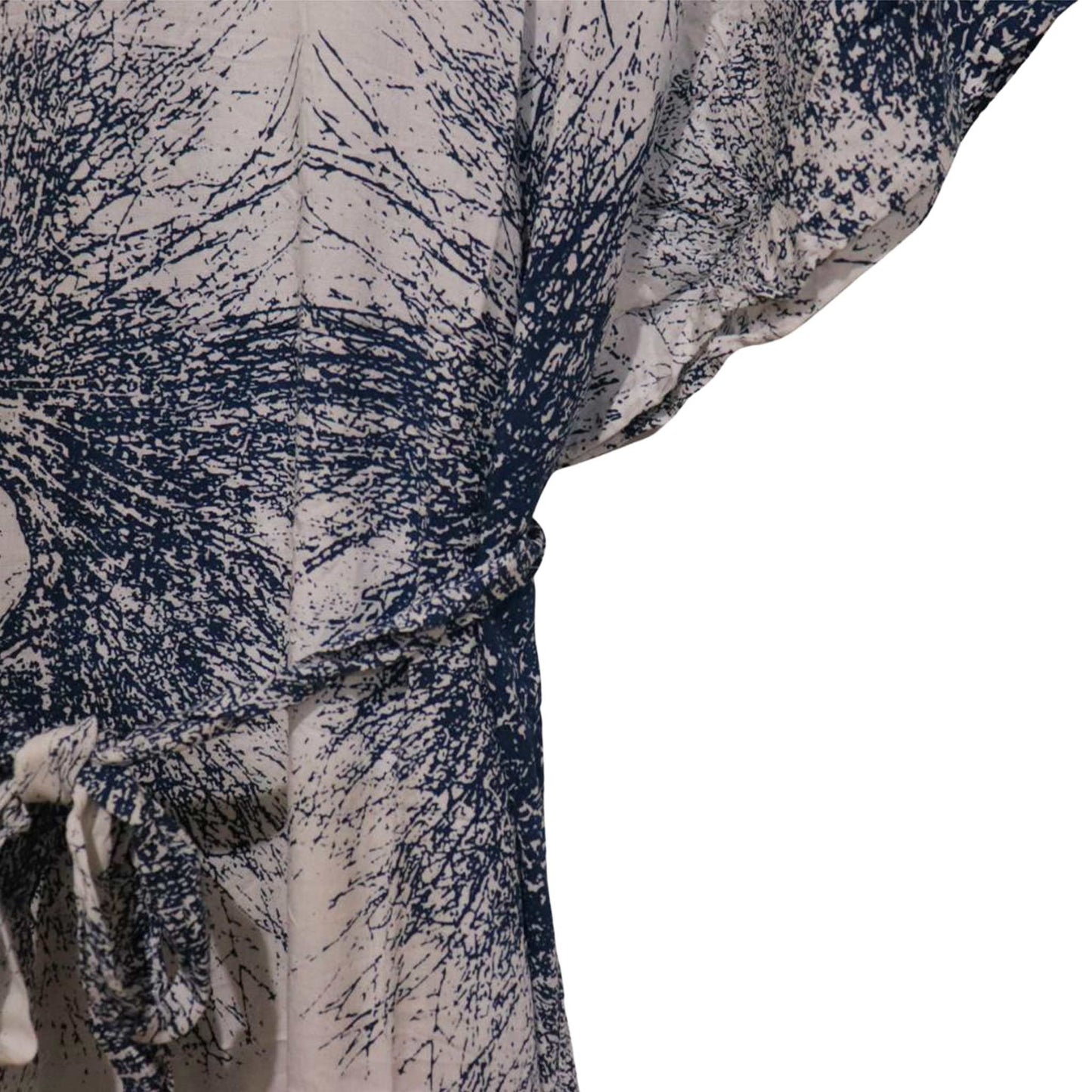 Hand Dyed Kaftan Dress Rayon Vegan Eco-friendly Material, Maxi, Long, Vine Navy