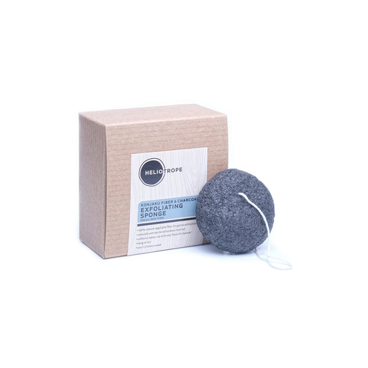 Konjaku & Charcoal Exfoliating Sponge - NOW 50% OFF