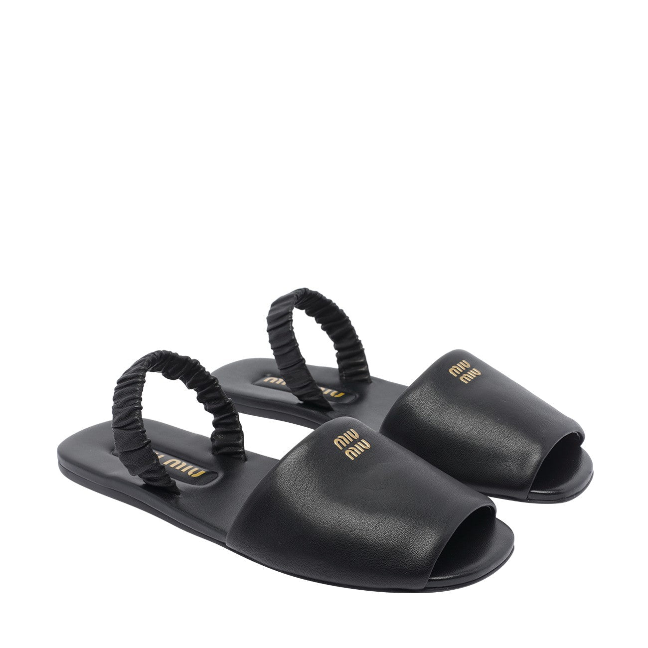 Miu Miu Women Logo Ruches Sandals