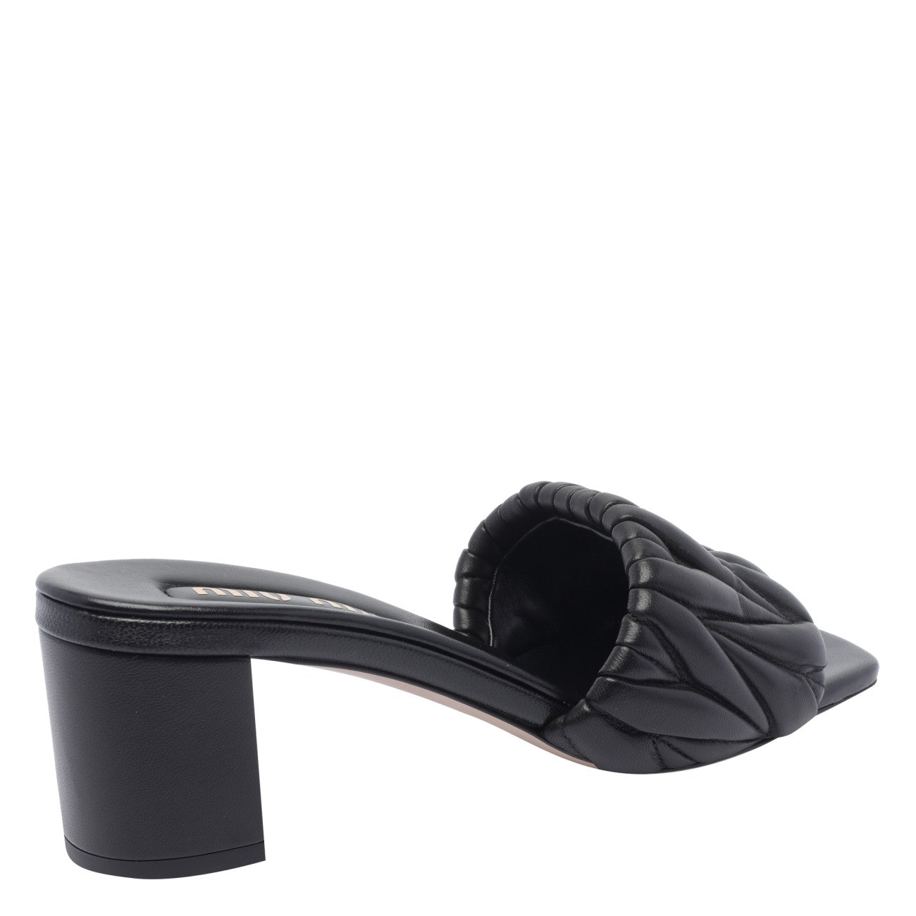 Miu Miu Women Matelasse' Leather Slides