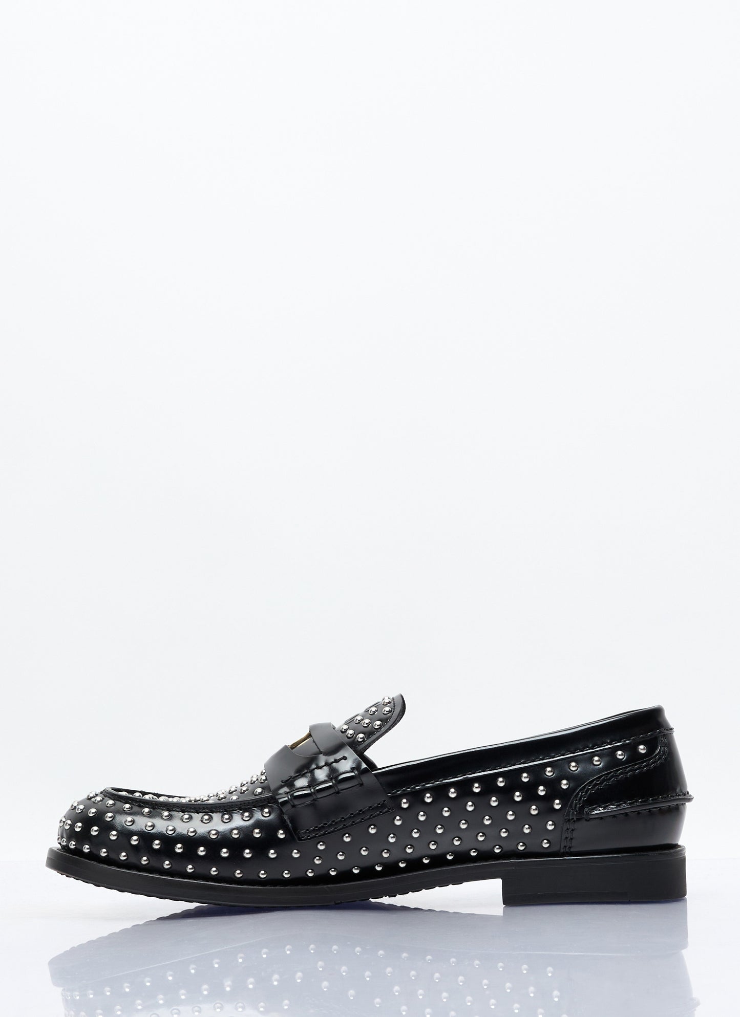Miu Miu Women Studded Leather Loafers