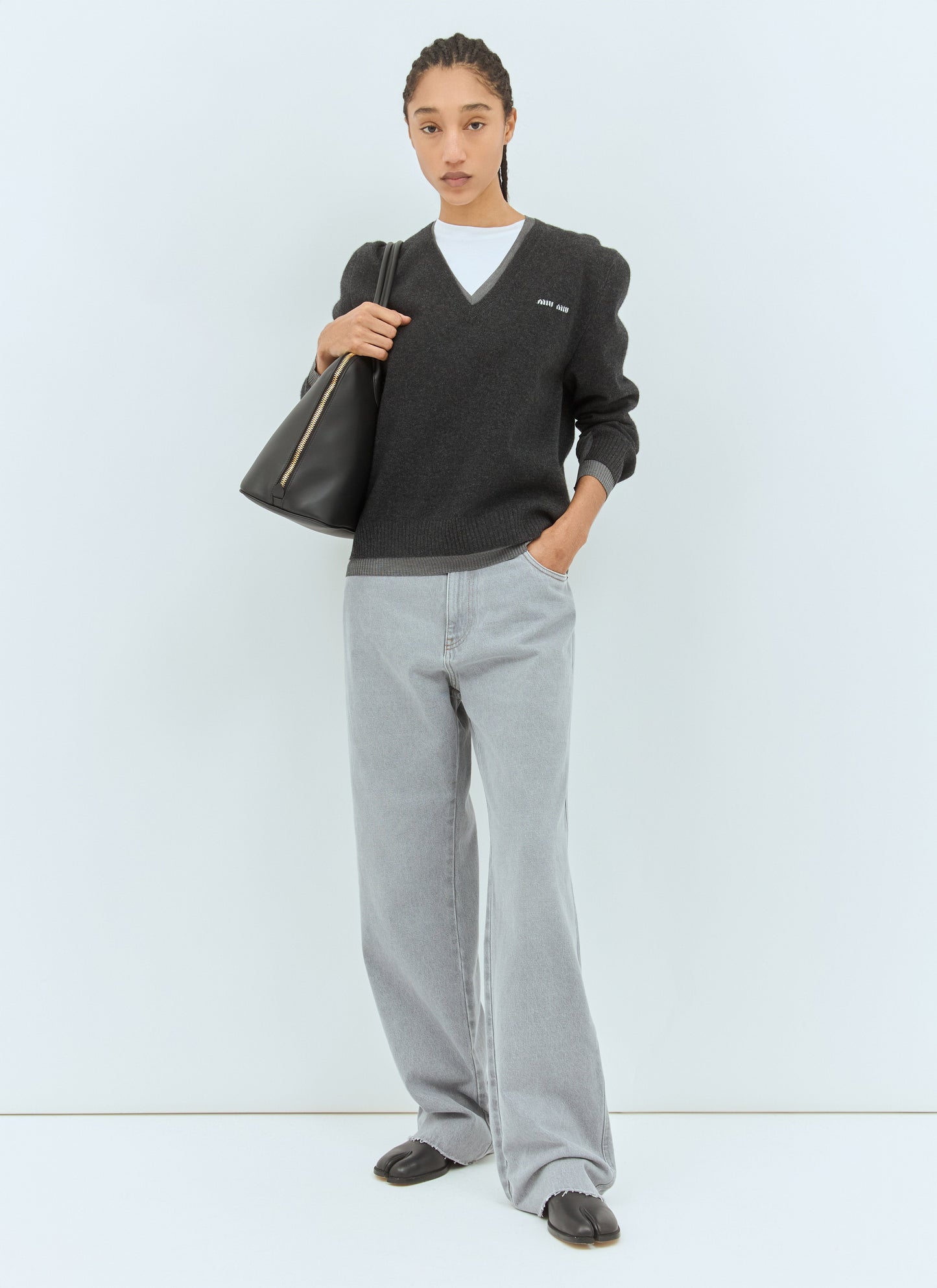 Miu Miu Women Logo Emboidery Sweater