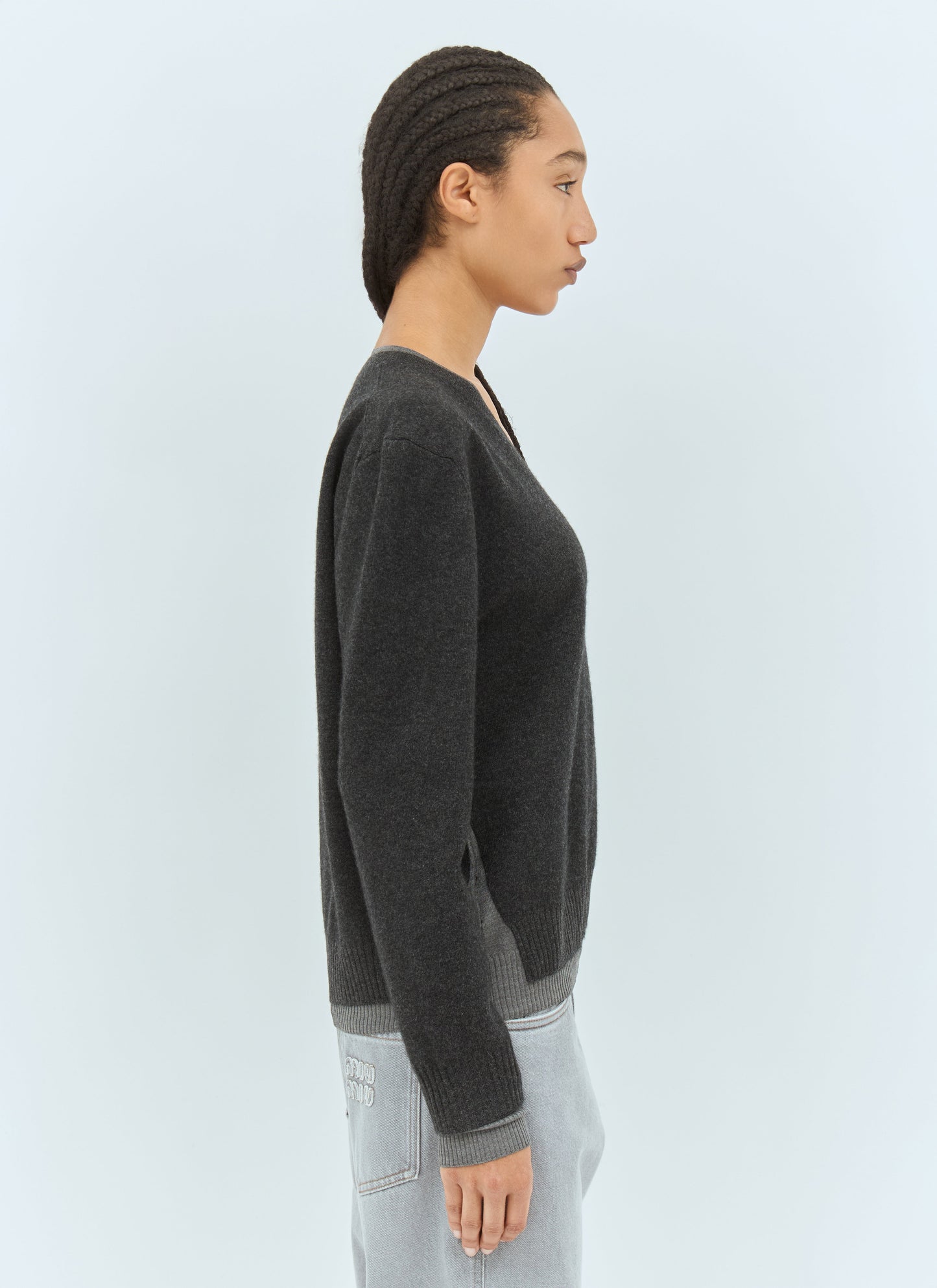 Miu Miu Women Logo Emboidery Sweater