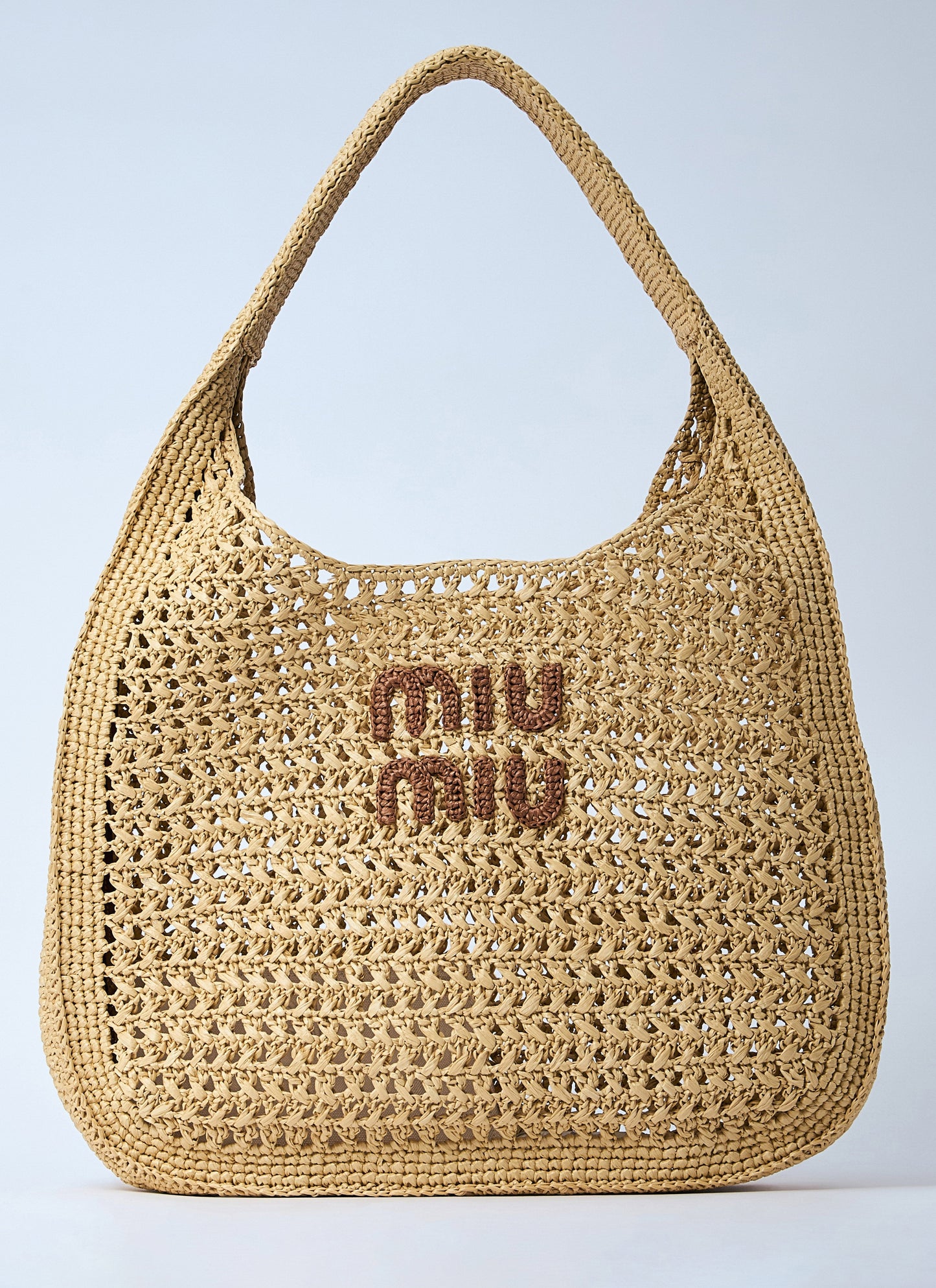 Miu Miu Women Logo Motif Crochet Shoulder Bag