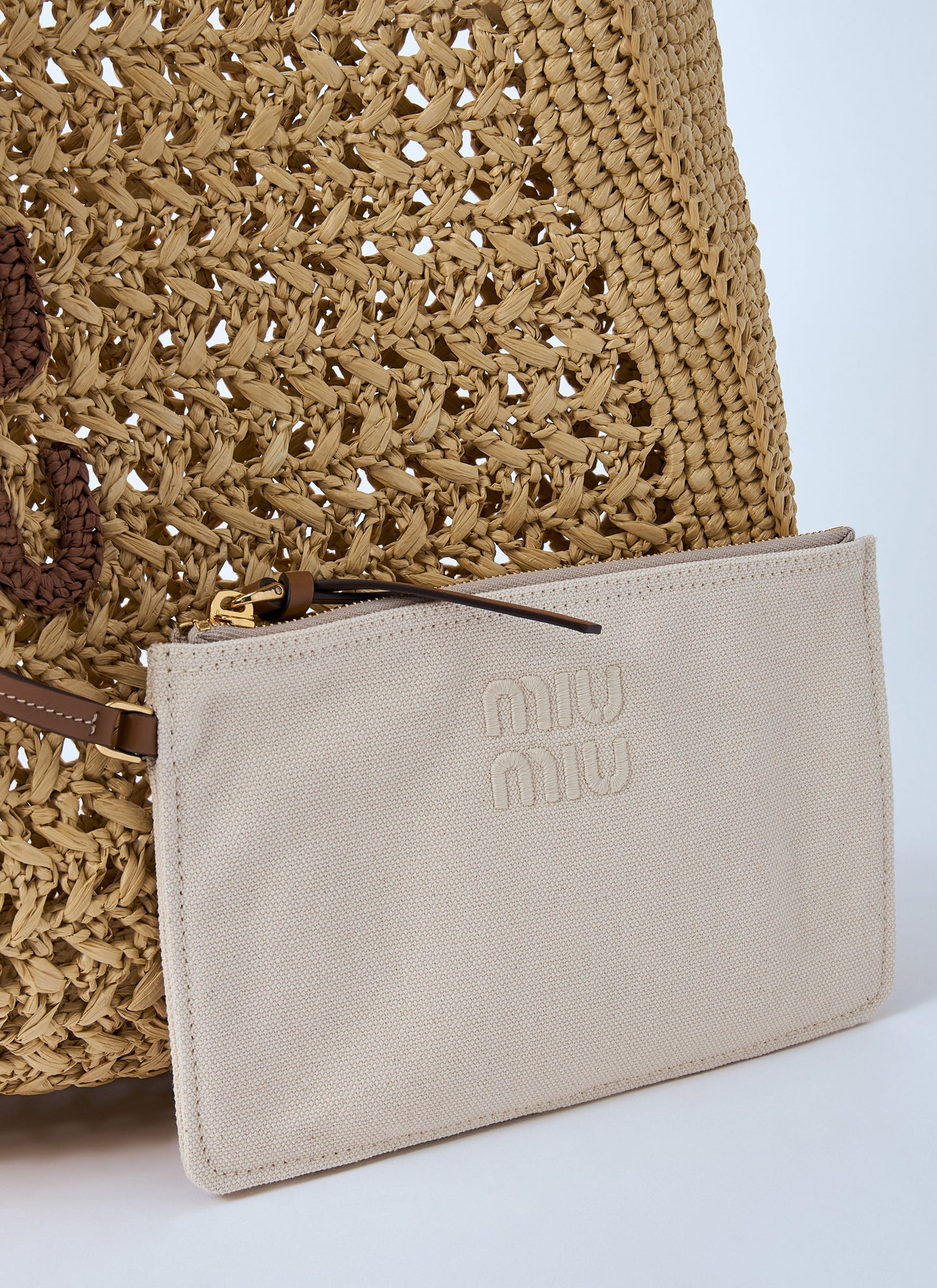 Miu Miu Women Logo Motif Crochet Shoulder Bag
