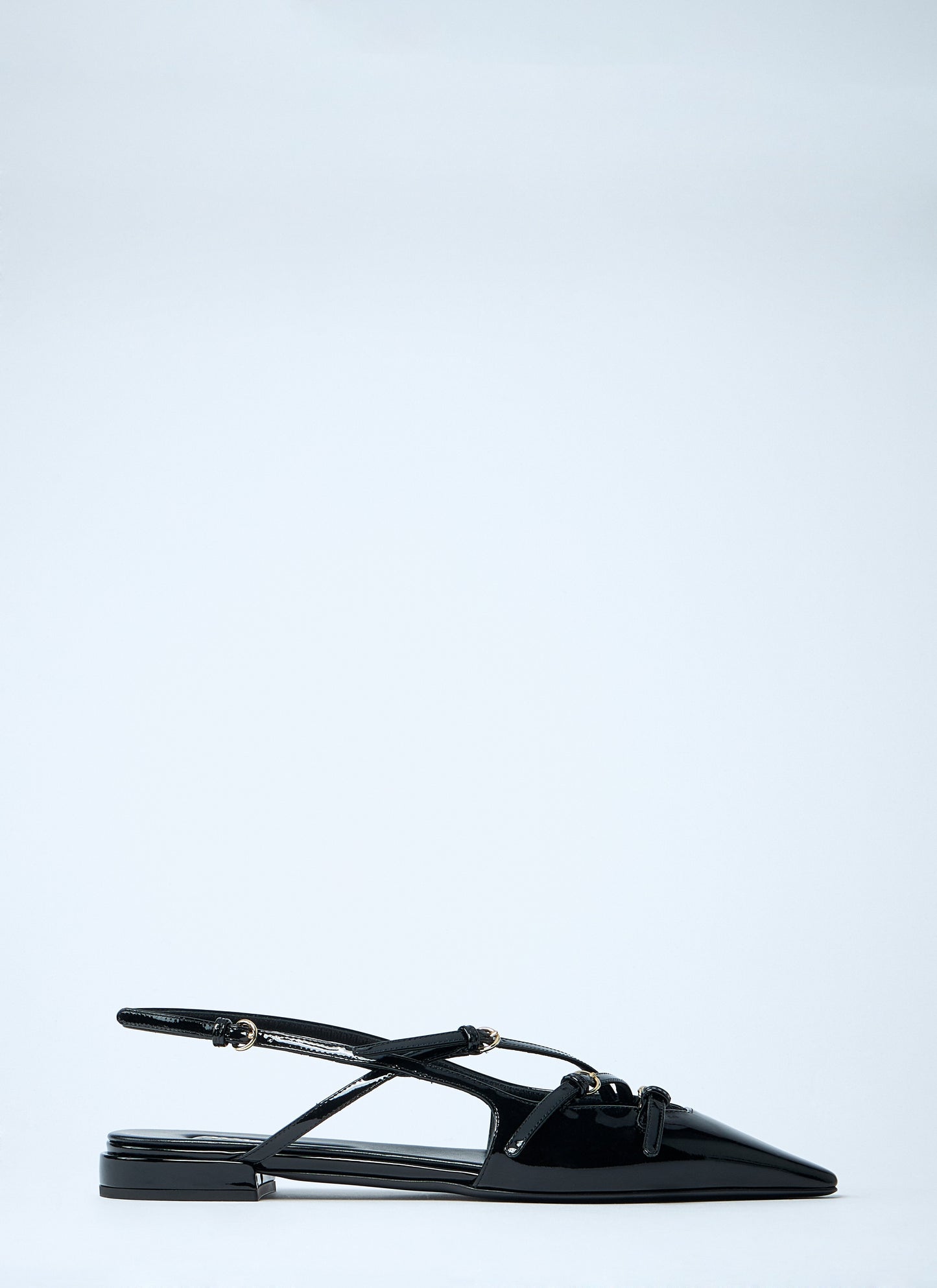 Miu Miu Women Patent Leather Slingback Ballerina Flats